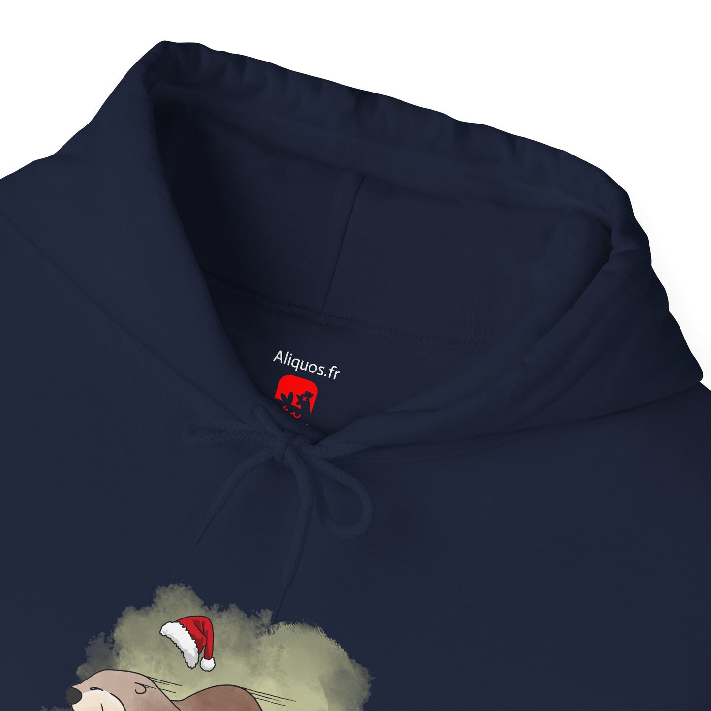 Sweat à capuche unisexe - Loutre de Noël 17 