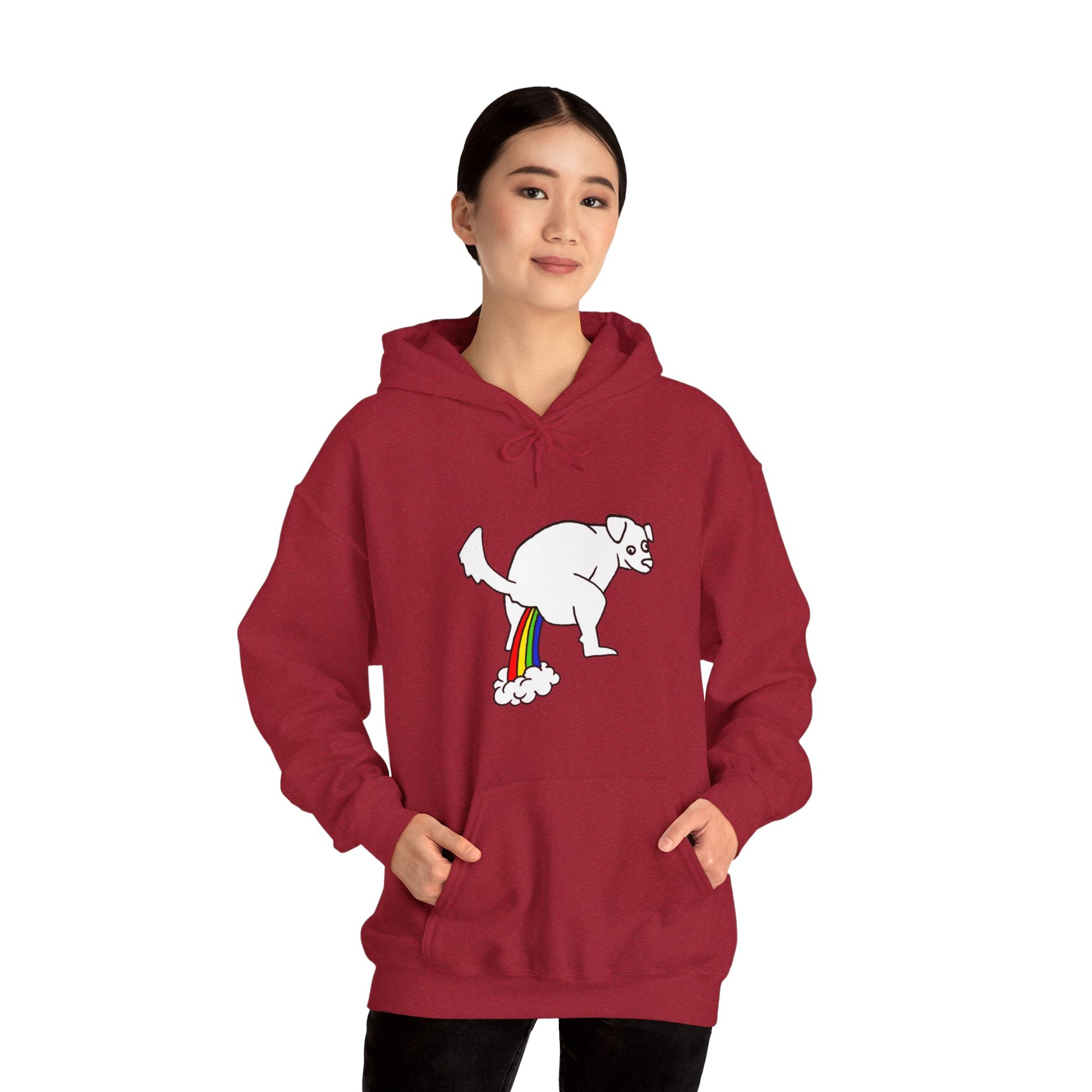 Unisex Hooded Sweatshirt -  Doggy Rainbow Factory - ALIQUOS