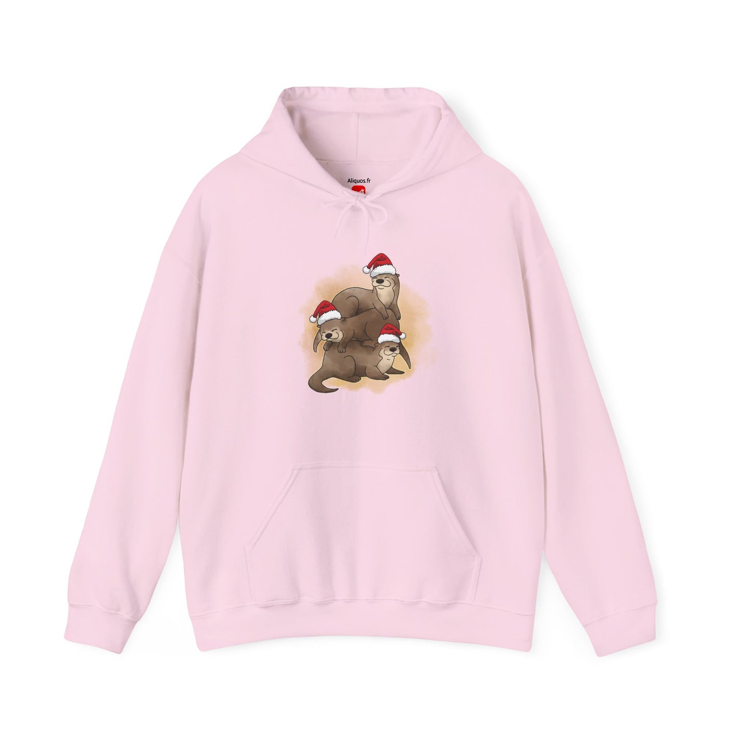 Sweat à capuche unisexe - Loutre de Noël 12 