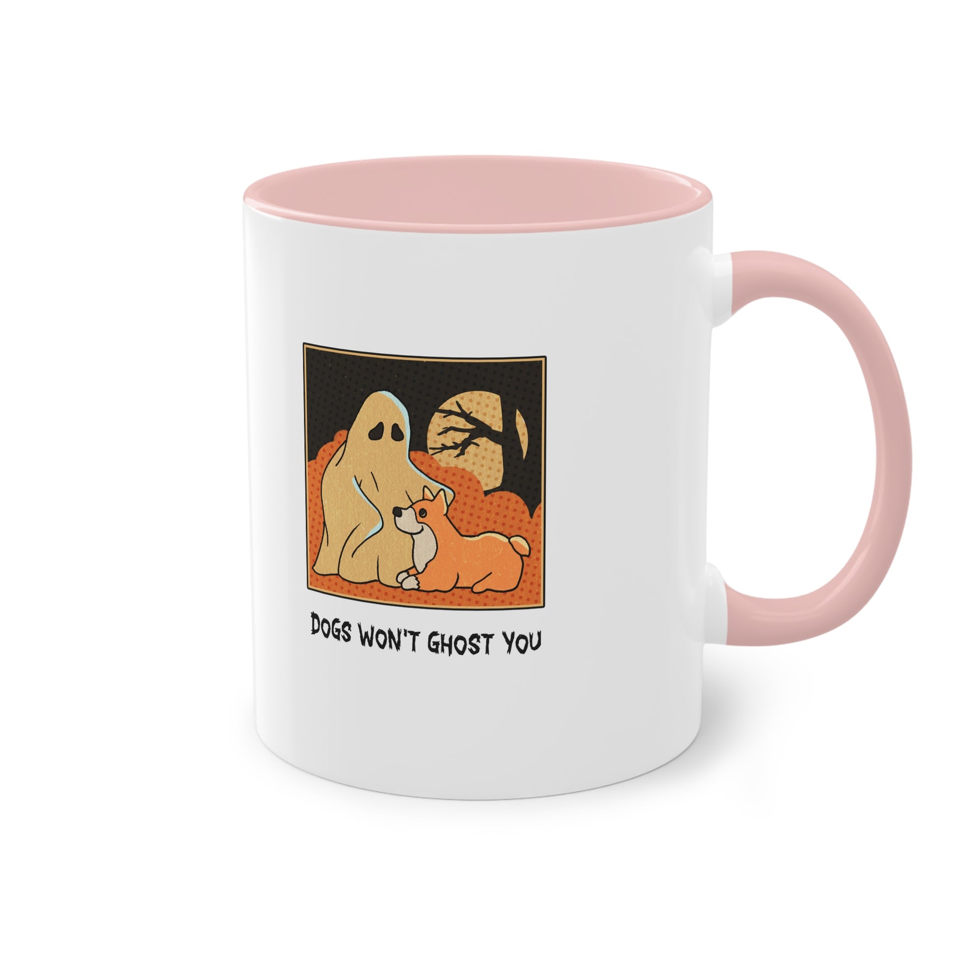 Two Tone Mug - 'Dogs Won't Ghost You' - ALIQUOS