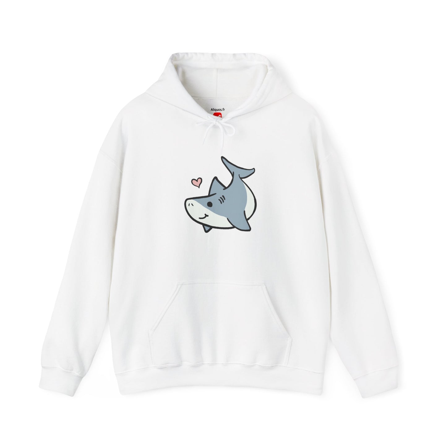 Sweat à capuche unisexe - Love Shark - Aliquos 