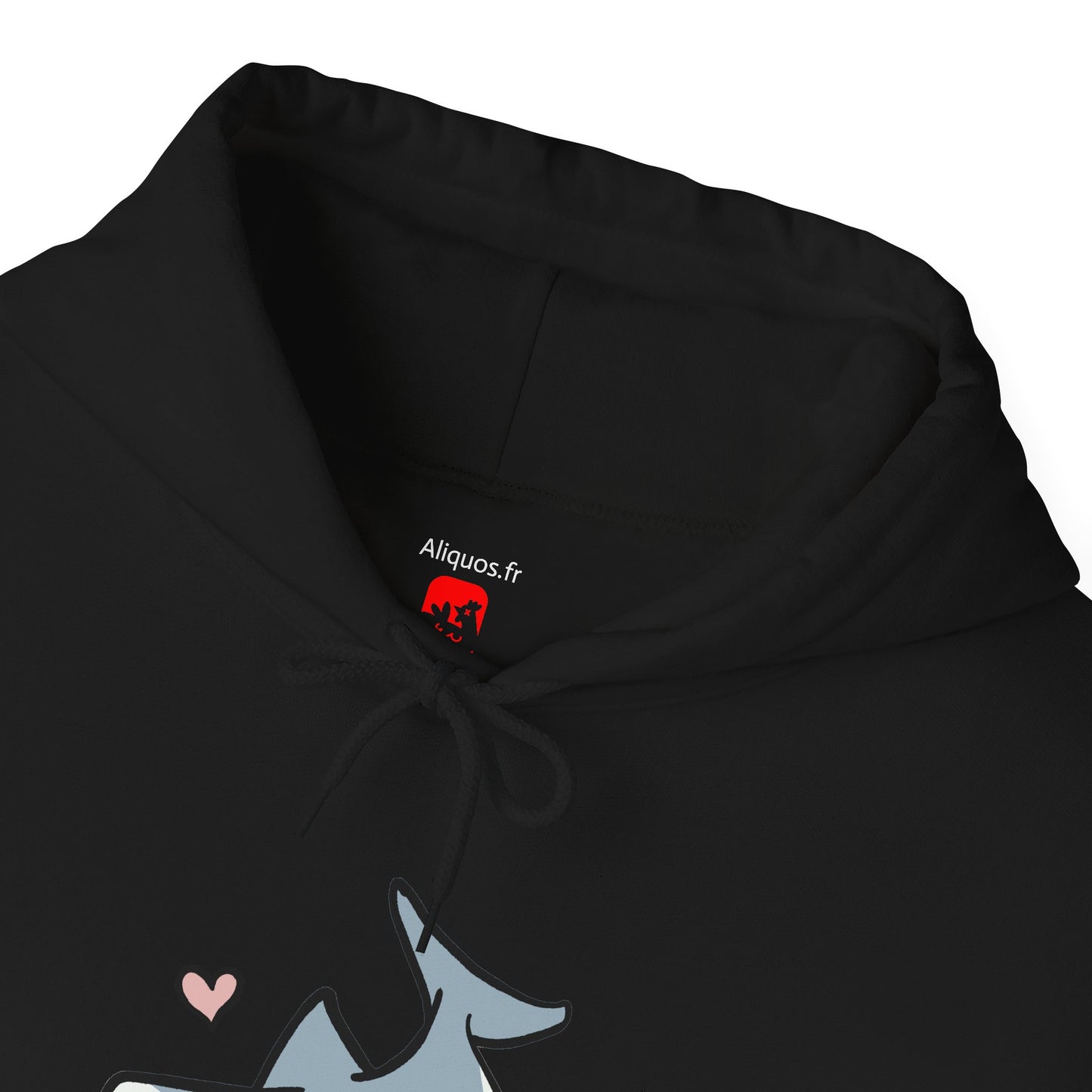 Sweat à capuche unisexe - Love Shark - Aliquos 