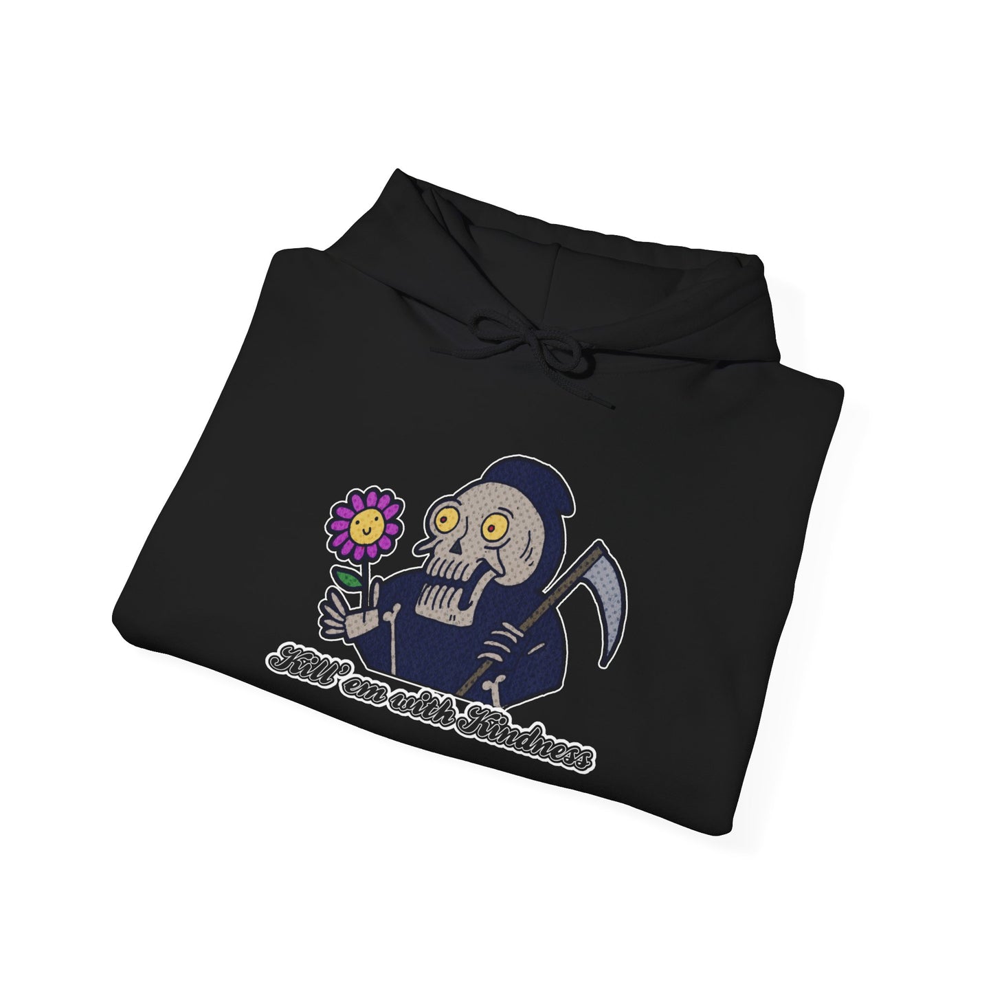 Unisex Hooded Sweatshirt -  Kill 'Em With Kindness Design - ALIQUOS