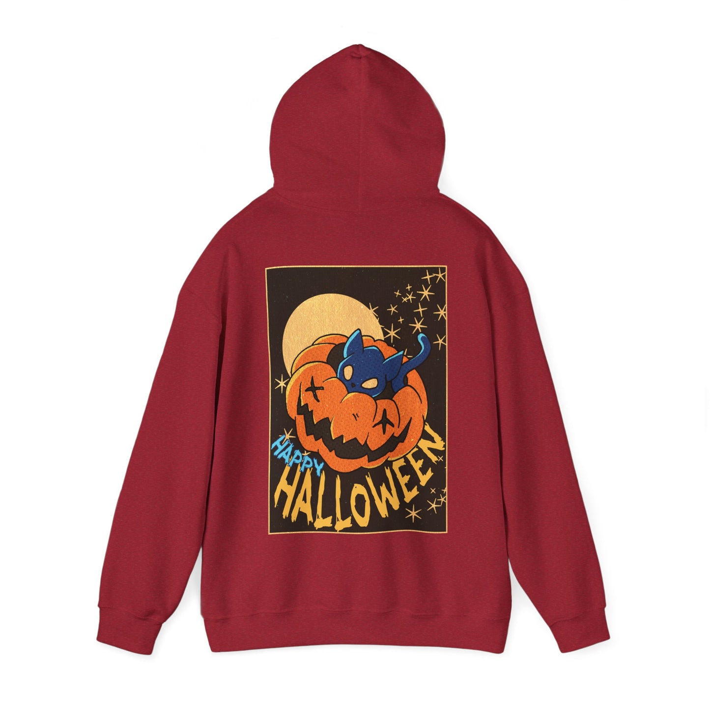 Sweat à capuche unisexe - Motif « Kitty Pumpkin » 