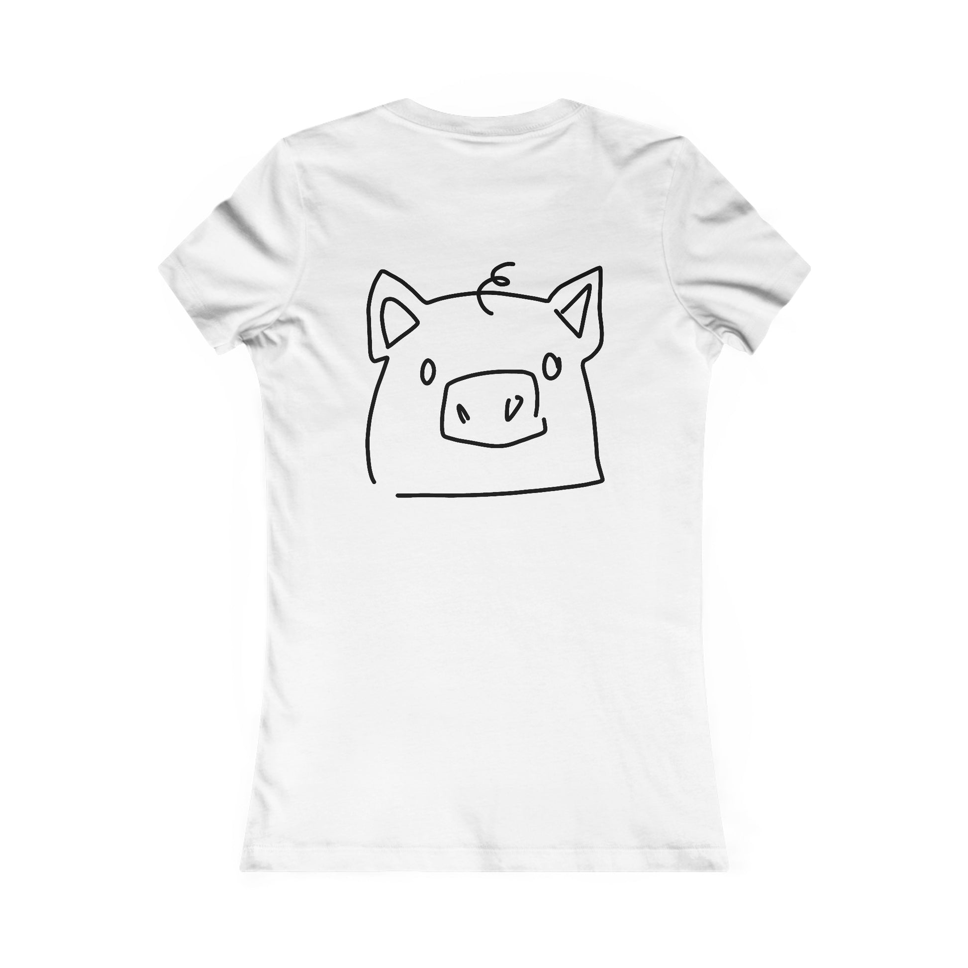 Piggy Face Women's fitted Tee - ALIQUOS