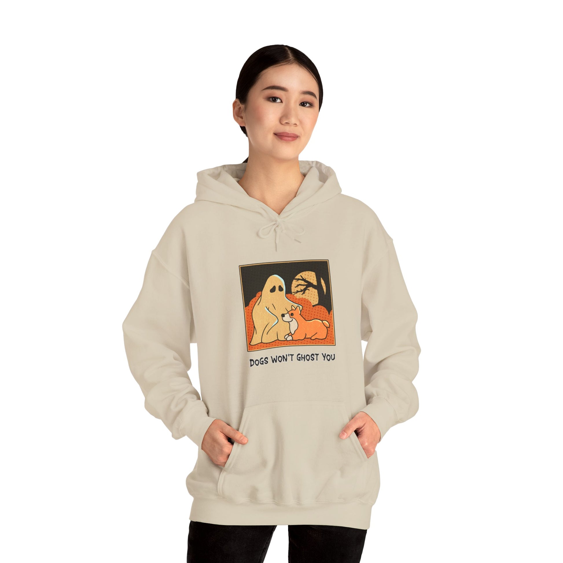 Unisex Hooded Sweatshirt -  'Dogs Won't Ghost You' - ALIQUOS