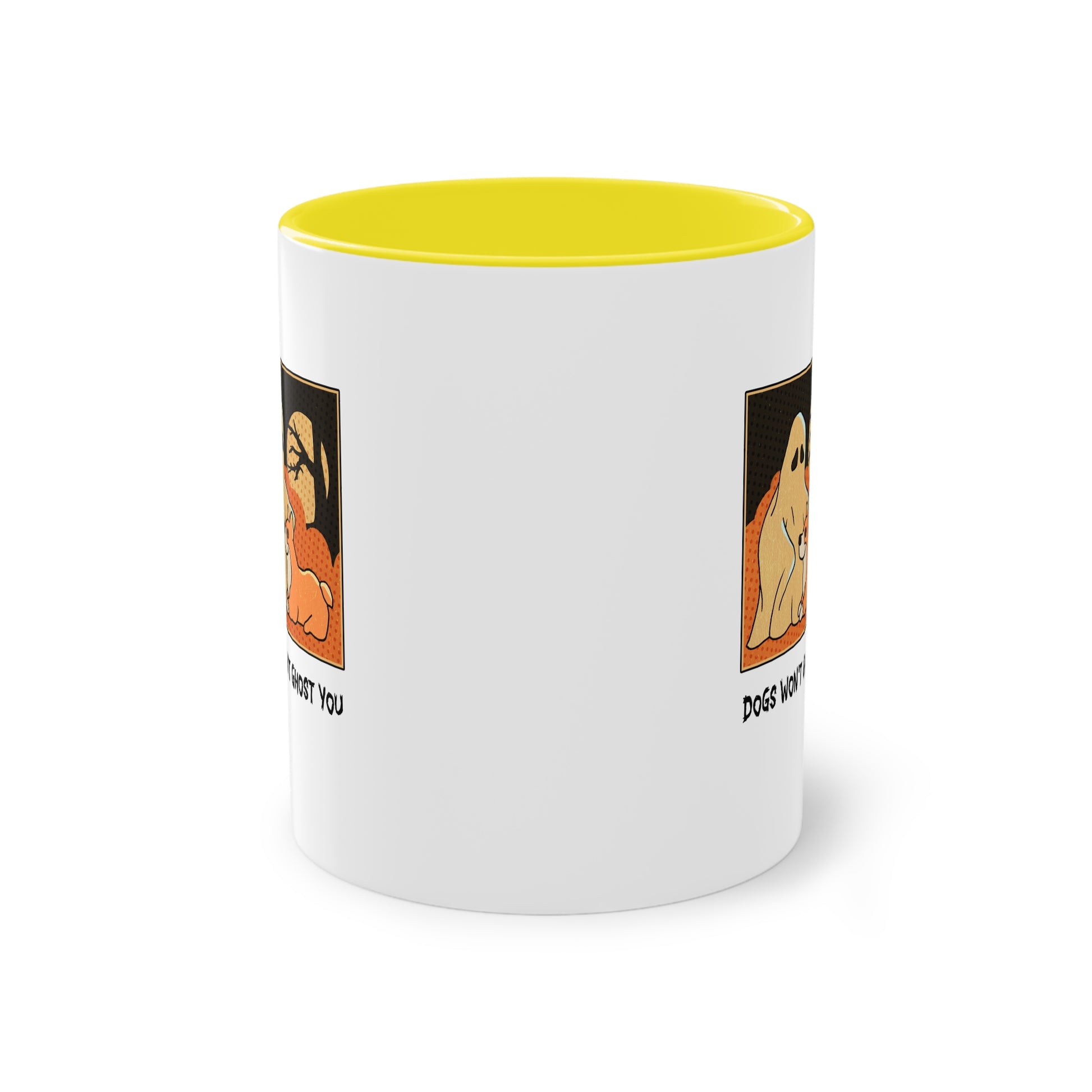 Two Tone Mug - 'Dogs Won't Ghost You' - ALIQUOS