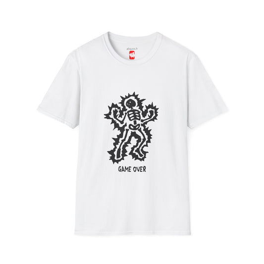 Unisex Tee - Halloween Skeleton 'Game Over' Design - ALIQUOS
