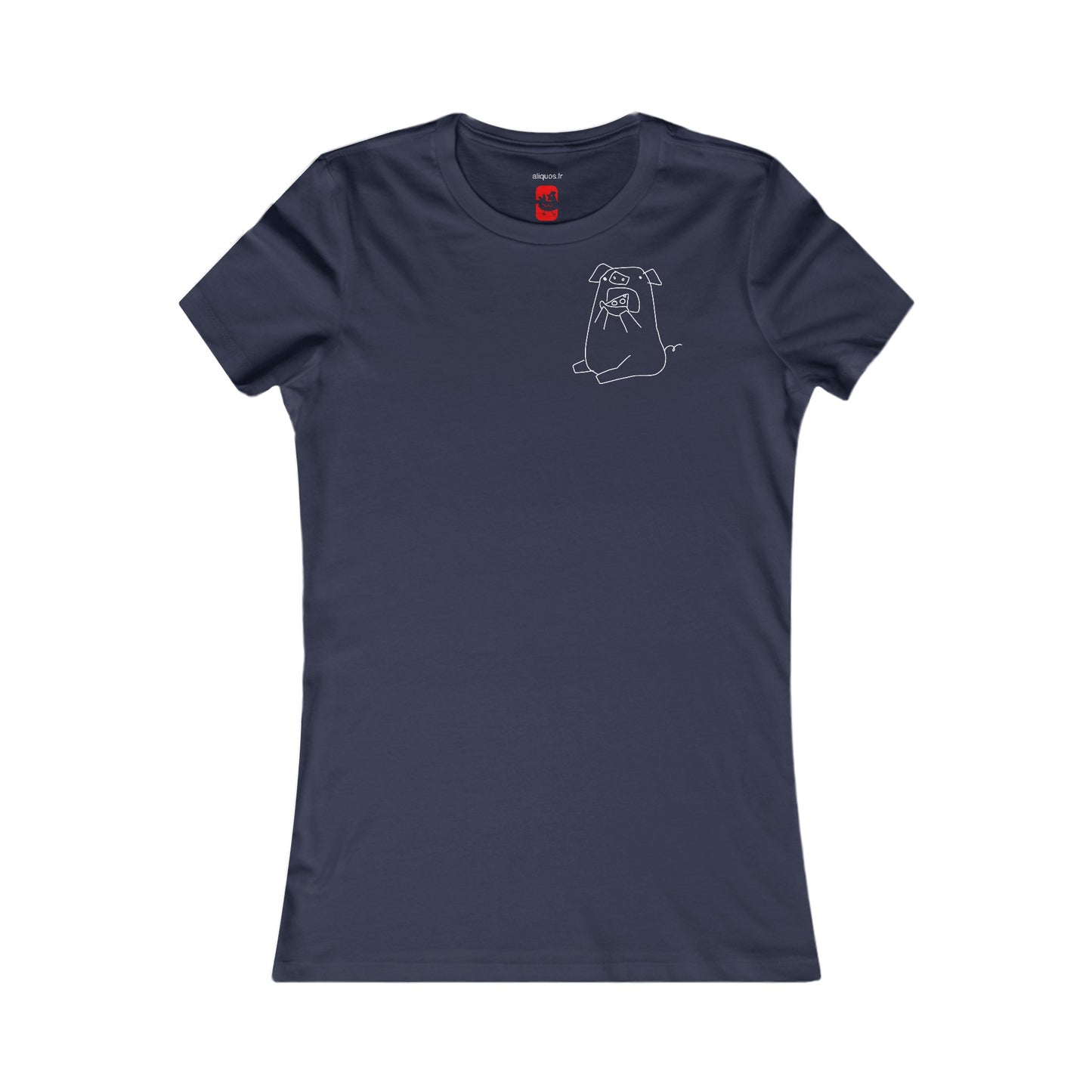Pizza Piggy Women's fitted Tee - ALIQUOS