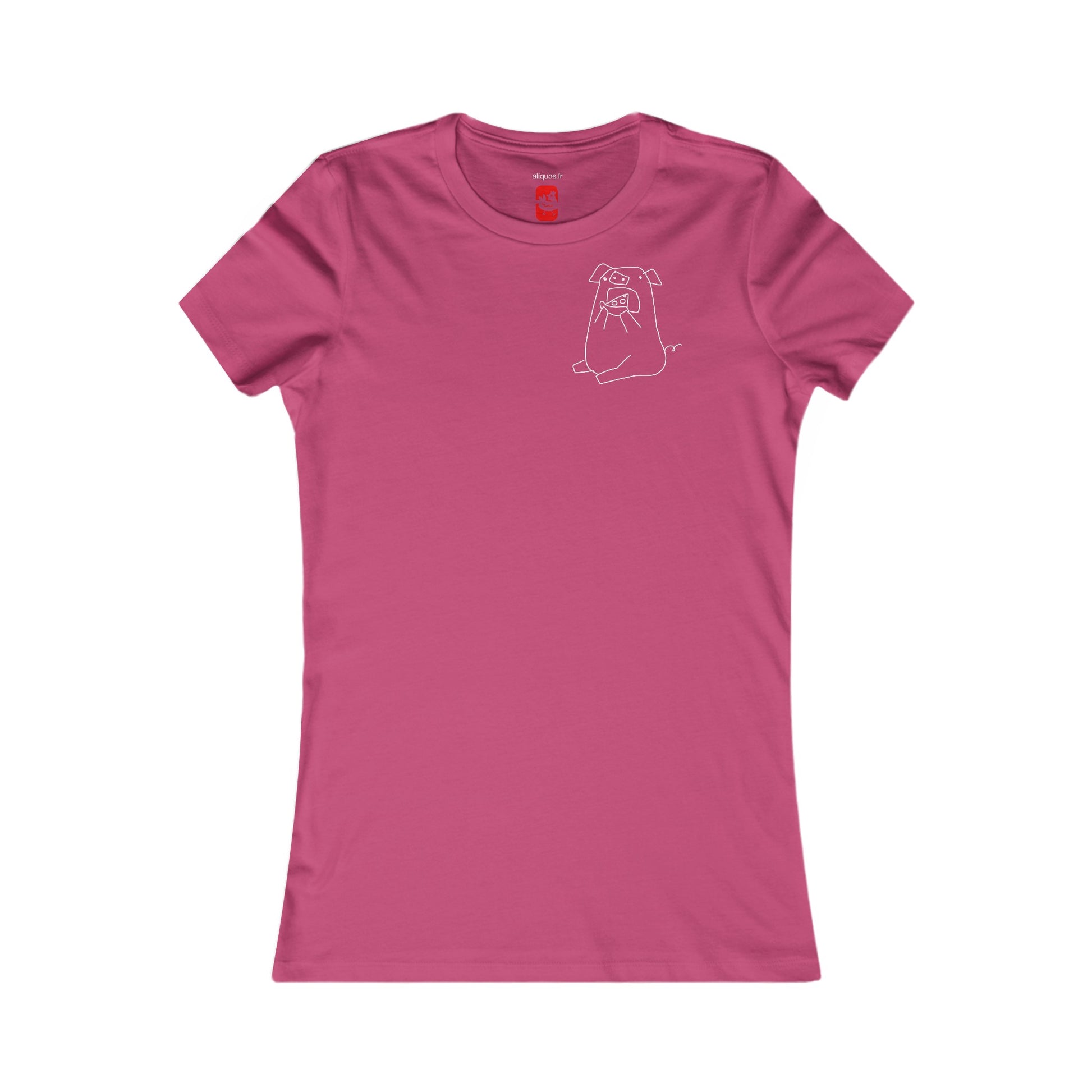 Pizza Piggy Women's fitted Tee - ALIQUOS