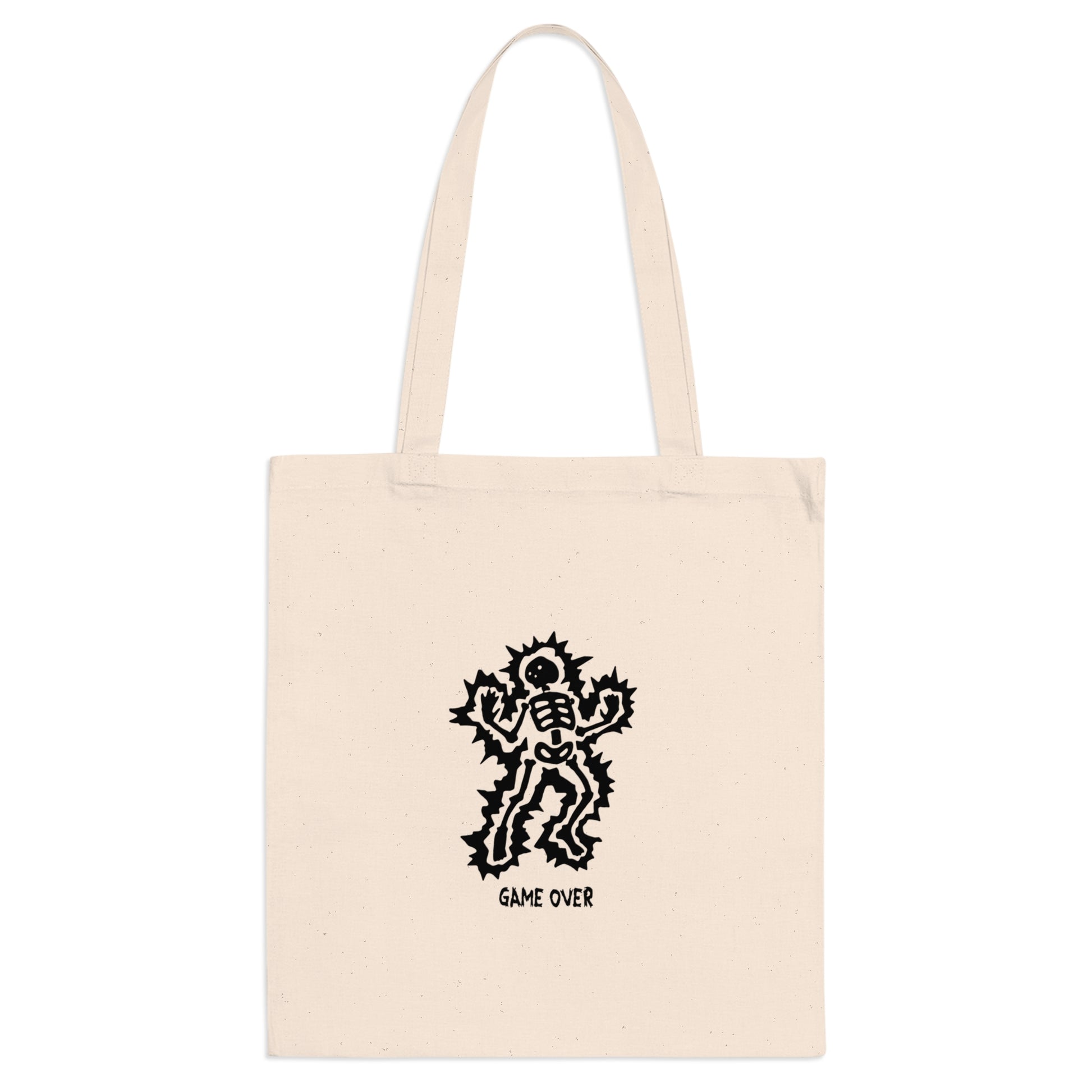 Tote Bag - Halloween Skeleton 'Game Over' Design - ALIQUOS