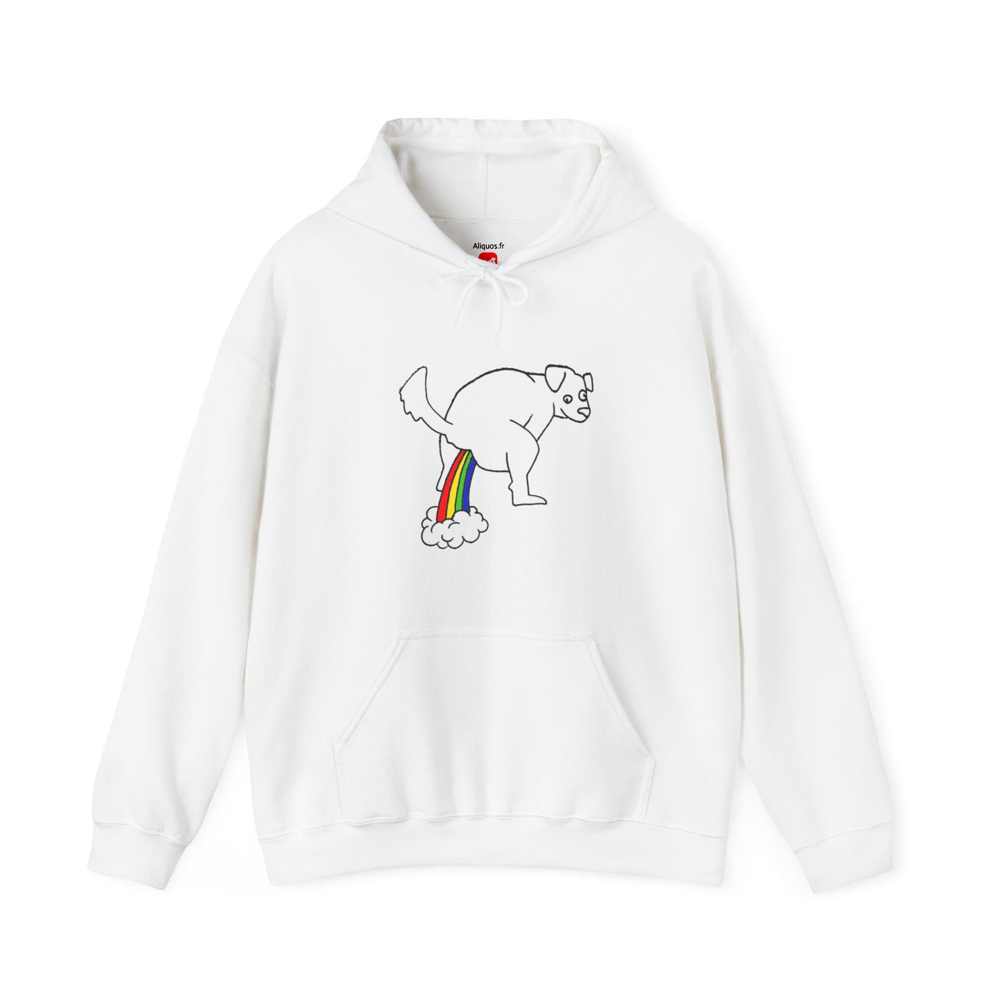 Unisex Hooded Sweatshirt -  Doggy Rainbow Factory - ALIQUOS