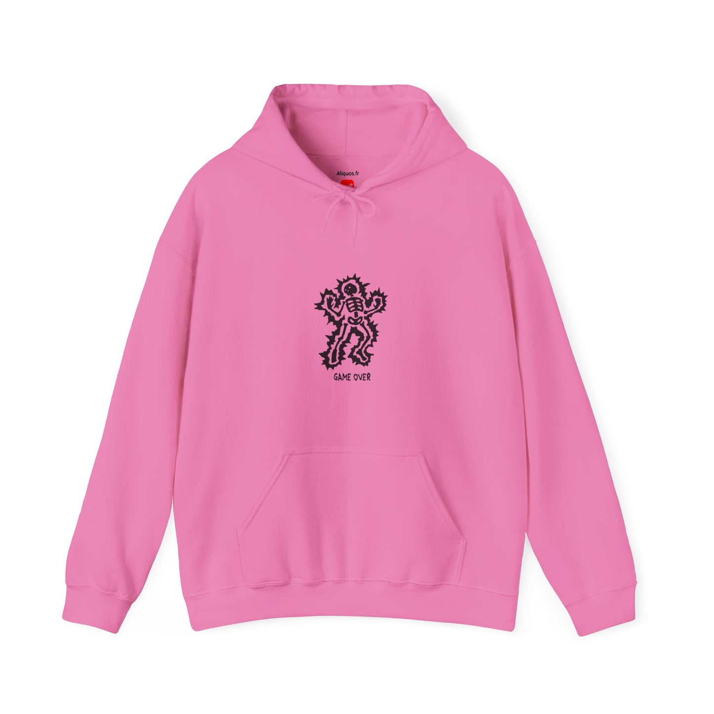 Unisex Hooded Sweatshirt - Halloween Skeleton 'Game Over' Design - ALIQUOS