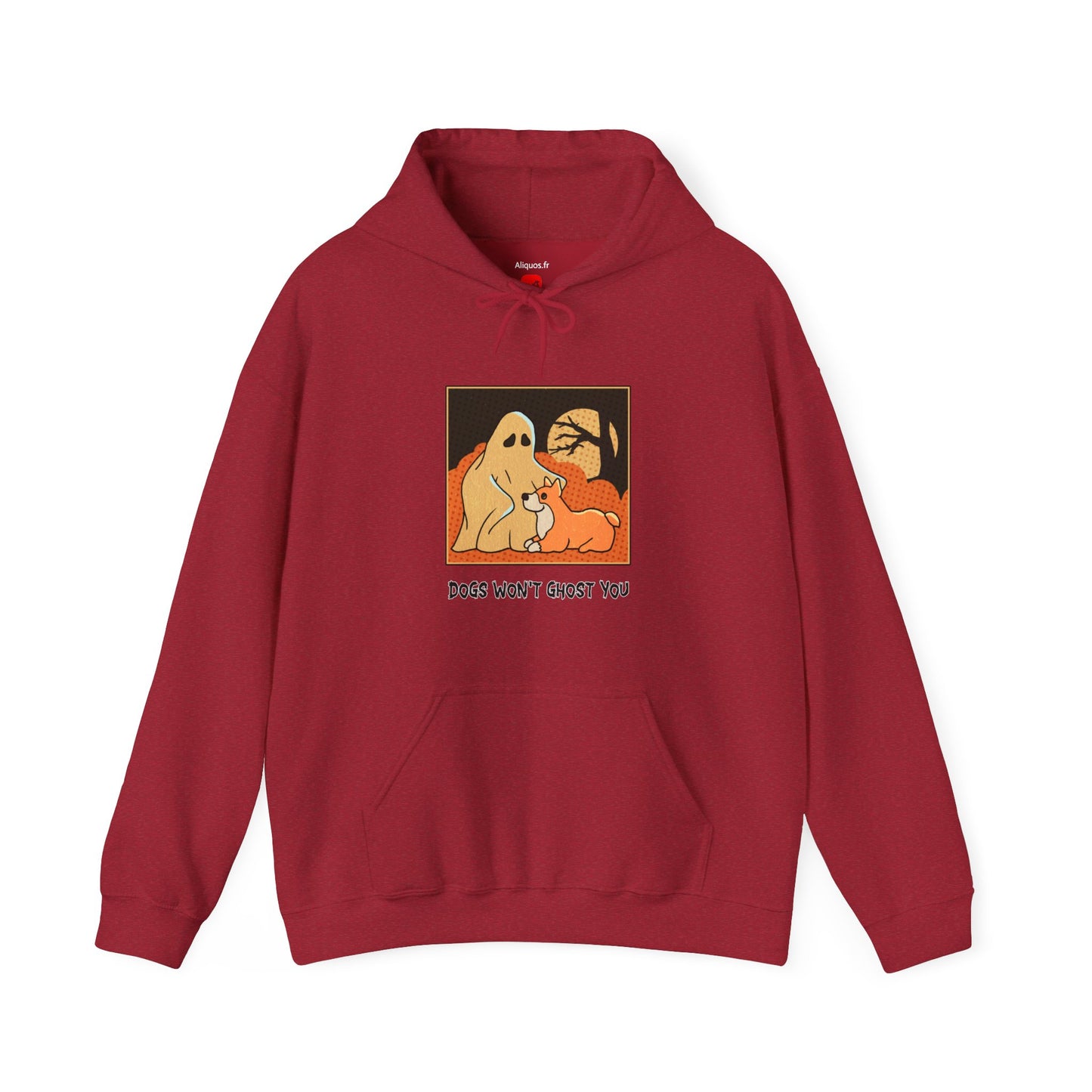 Unisex Hooded Sweatshirt -  'Dogs Won't Ghost You' - ALIQUOS