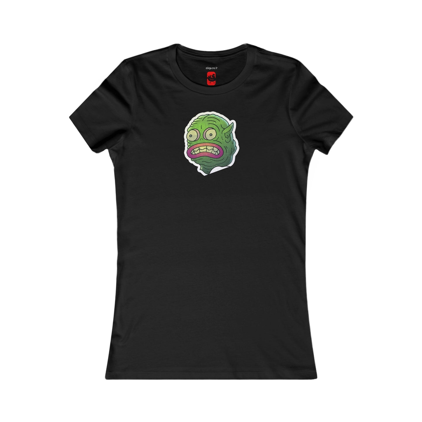 Women's Fitted Tee - Water Monster Design - ALIQUOS