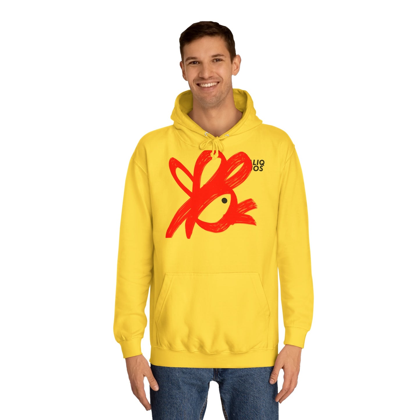 Unisex College Hoodie Painted Chicken - ALIQUOS