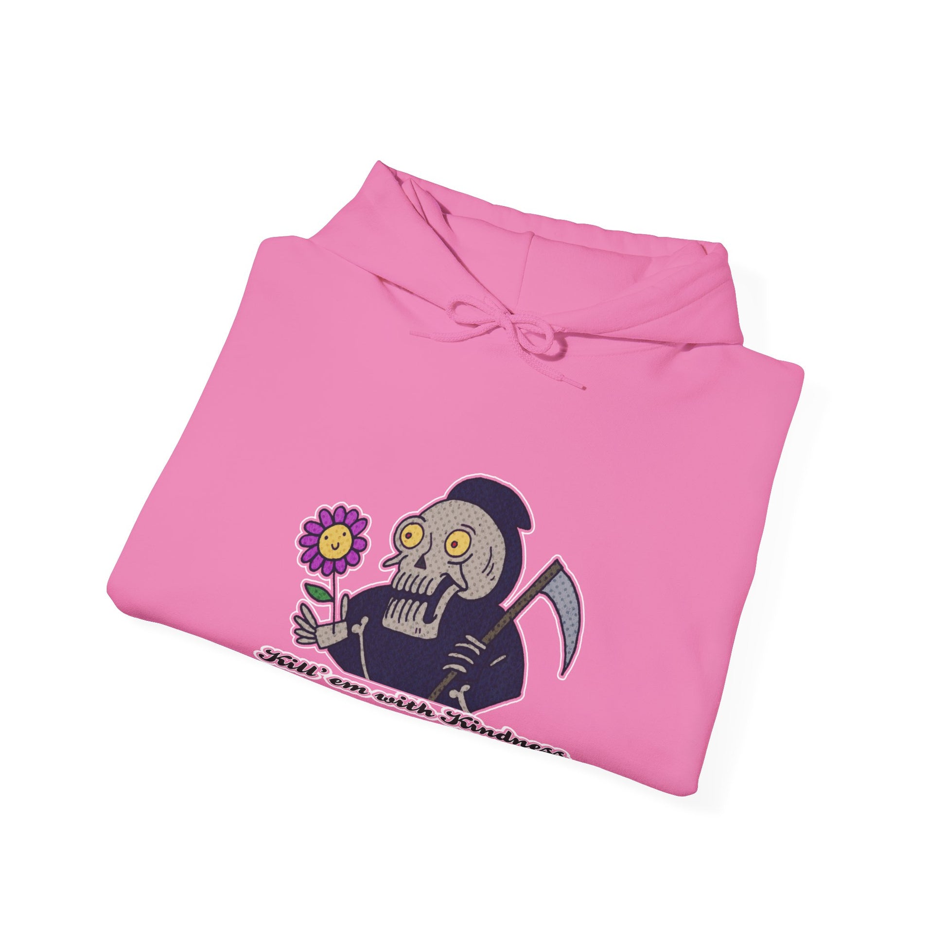 Unisex Hooded Sweatshirt -  Kill 'Em With Kindness Design - ALIQUOS