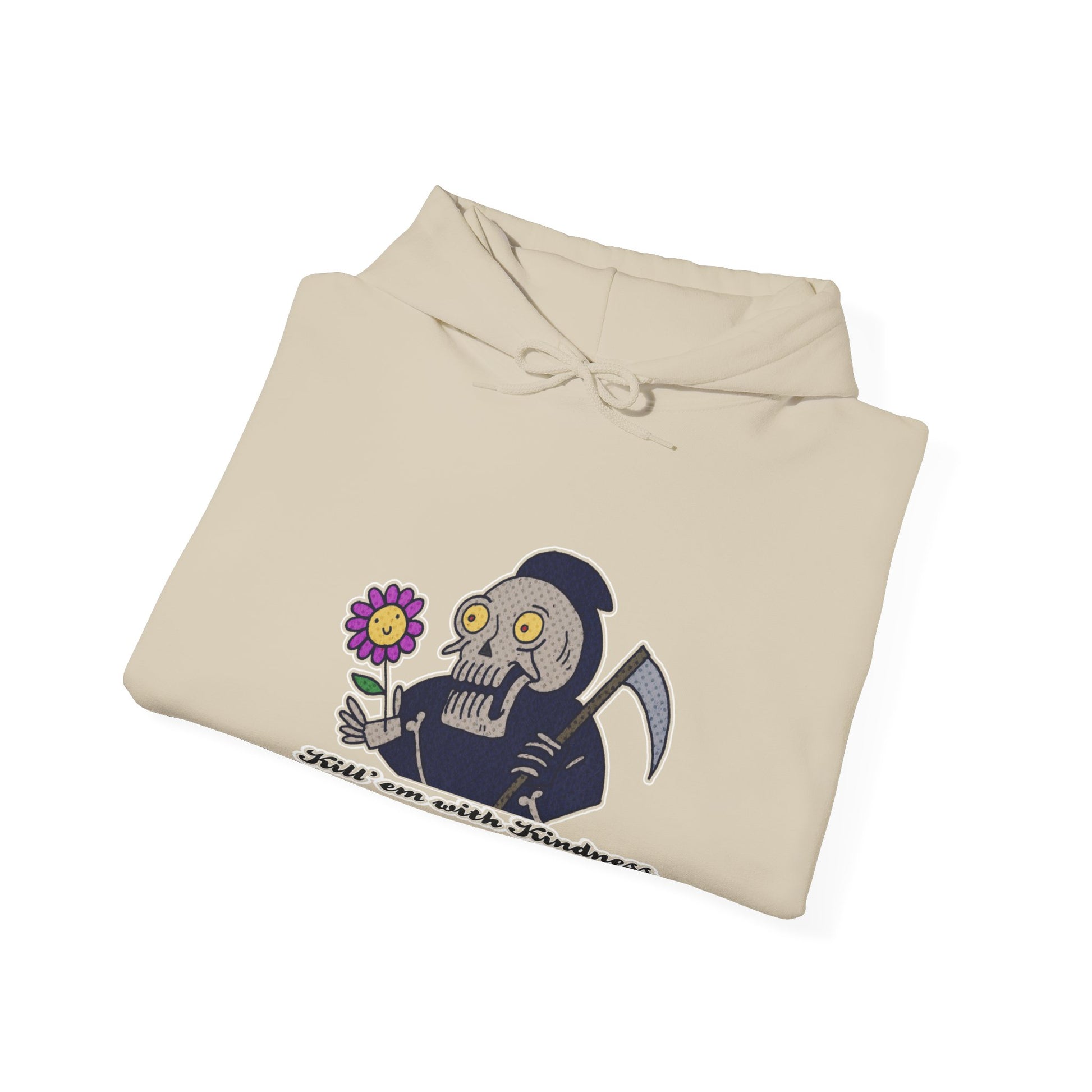 Unisex Hooded Sweatshirt -  Kill 'Em With Kindness Design - ALIQUOS