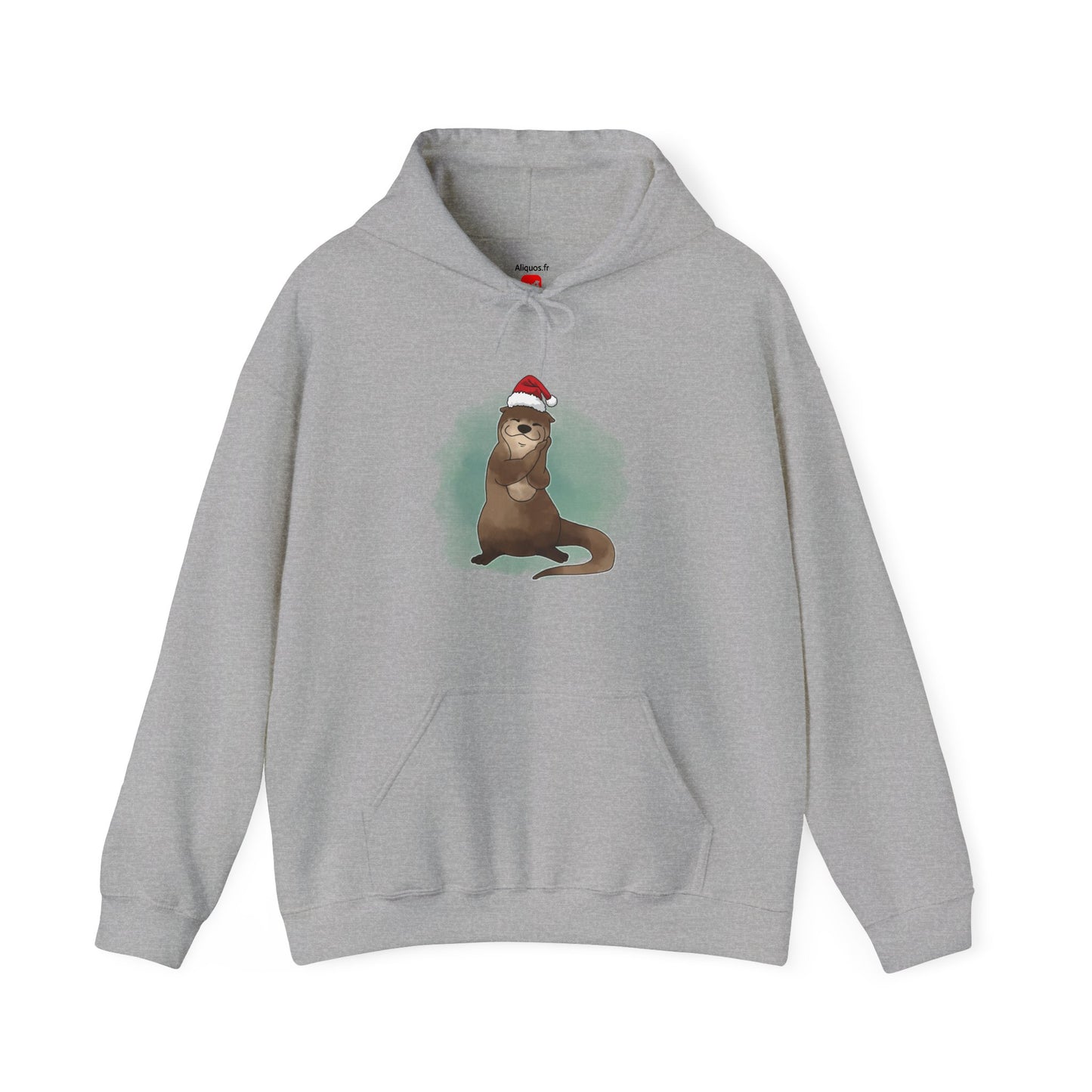 Sweat à capuche unisexe - Loutre de Noël 13 