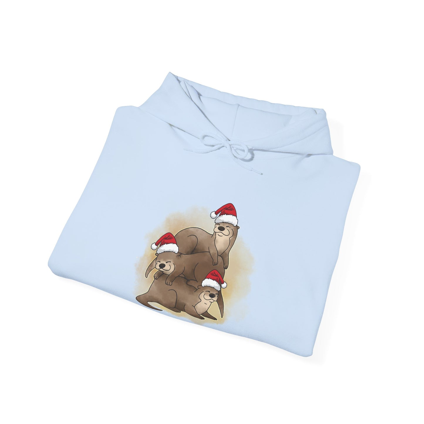 Sweat à capuche unisexe - Loutre de Noël 12 