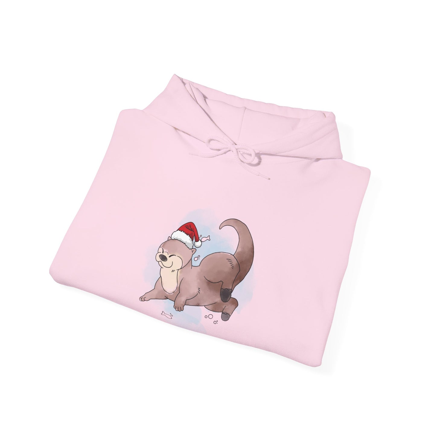 Sweat à capuche unisexe - Loutre de Noël 1 