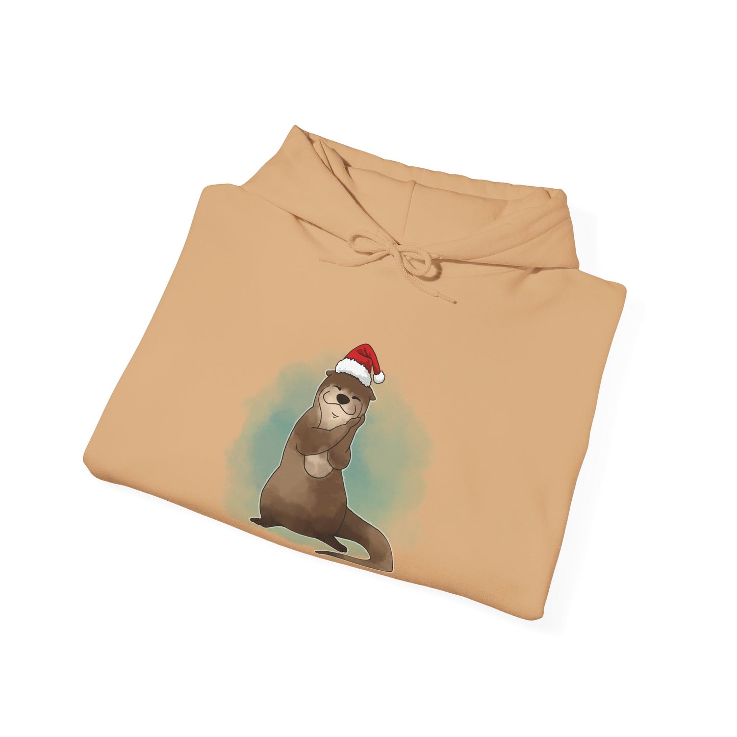 Sweat à capuche unisexe - Loutre de Noël 13 
