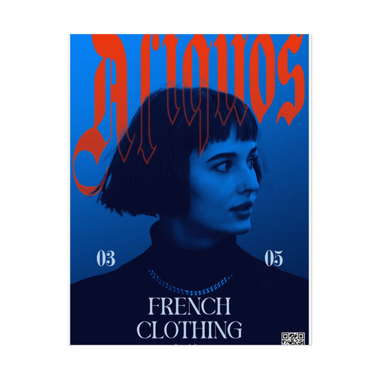 Funky French Clothing Poster - Vintage Style Rolled Art Print