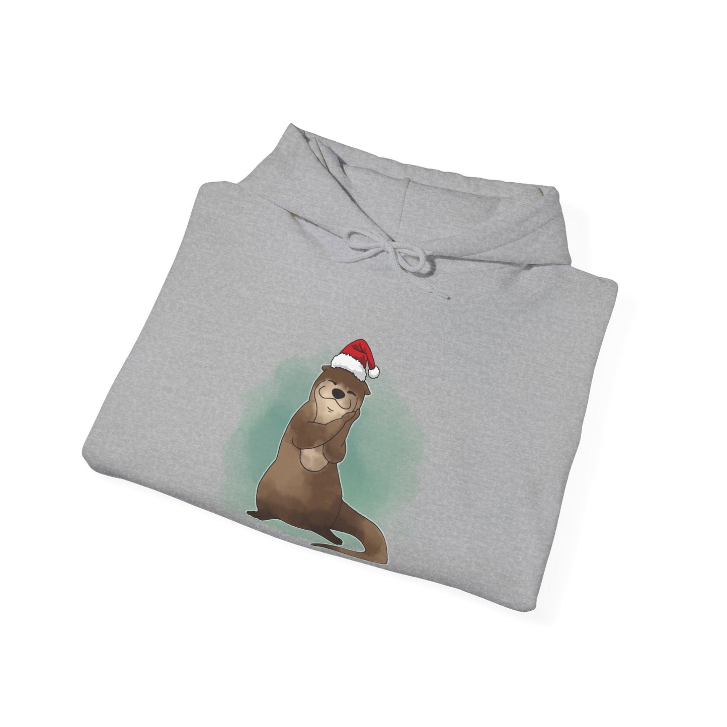 Sweat à capuche unisexe - Loutre de Noël 13 