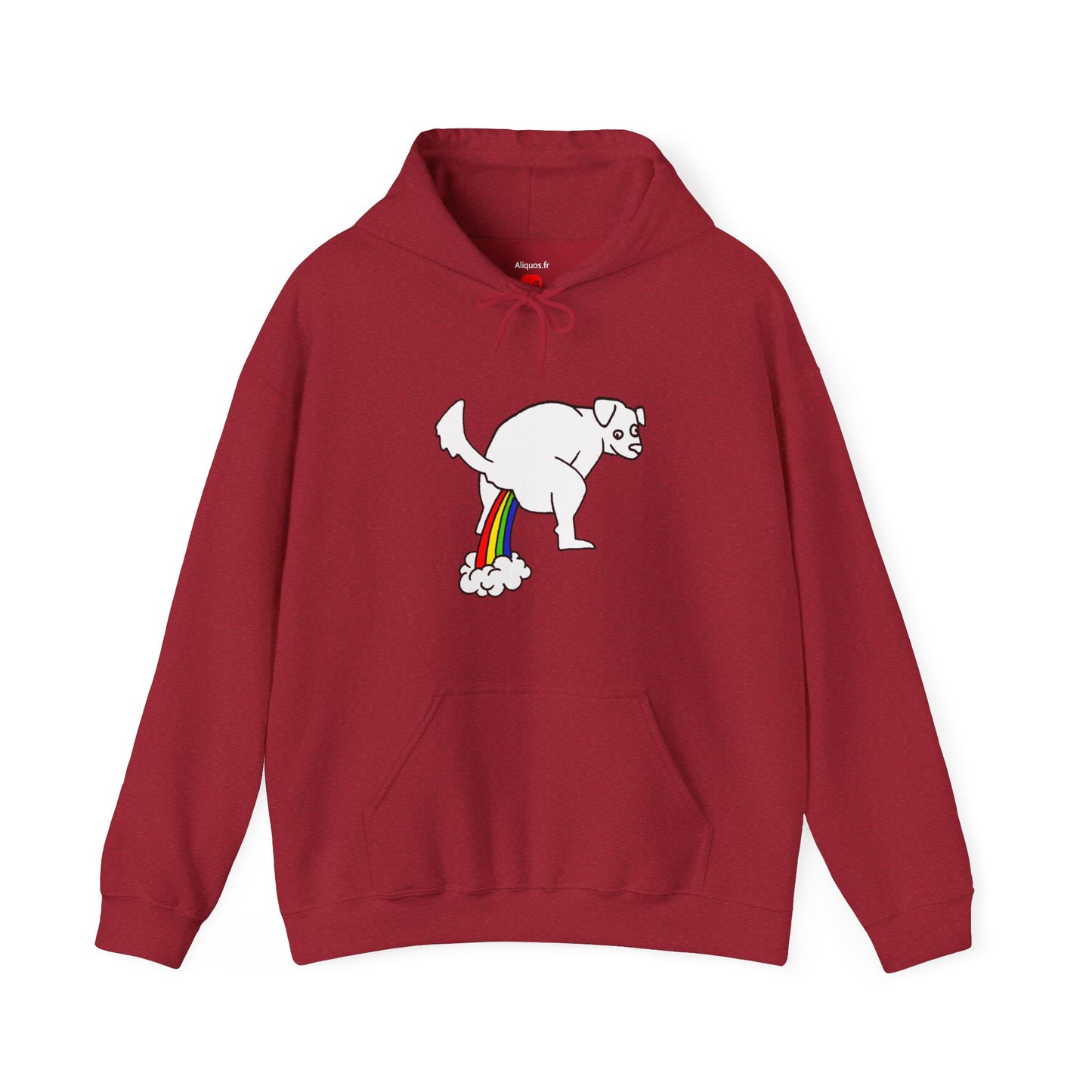 Unisex Hooded Sweatshirt -  Doggy Rainbow Factory - ALIQUOS