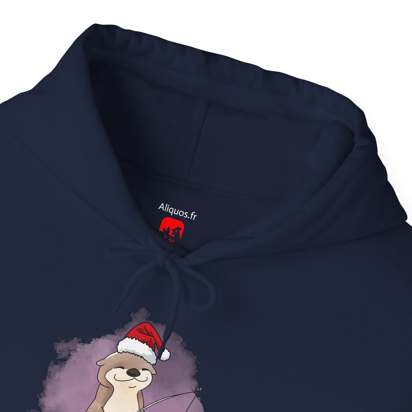 Sweat à capuche unisexe - Loutre de Noël 6 