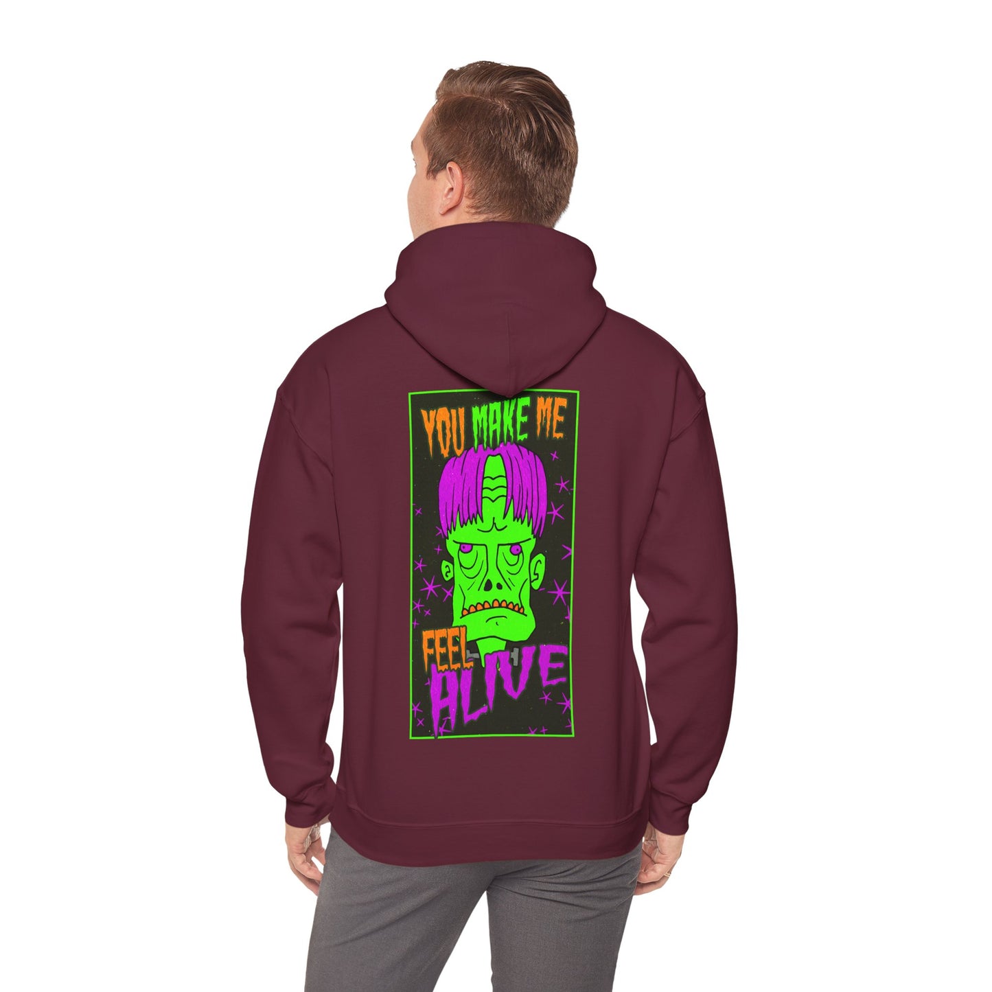Unisex Hooded Sweatshirt - Frankenstein Monster Design - ALIQUOS
