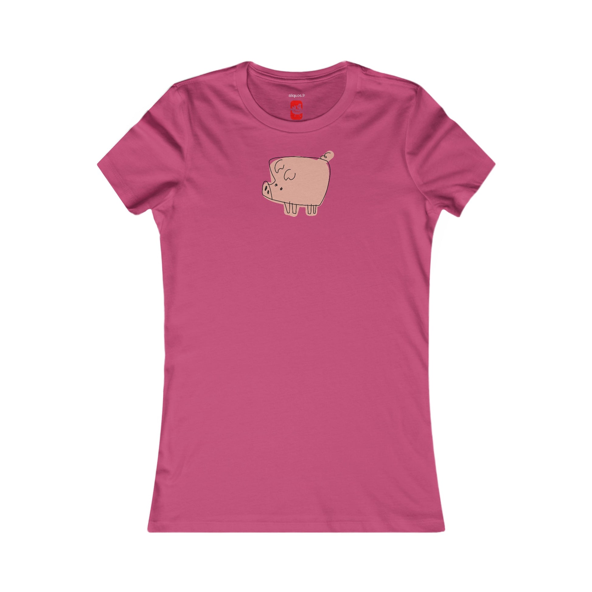 Blocky Piggy Women's fitted Tee - ALIQUOS