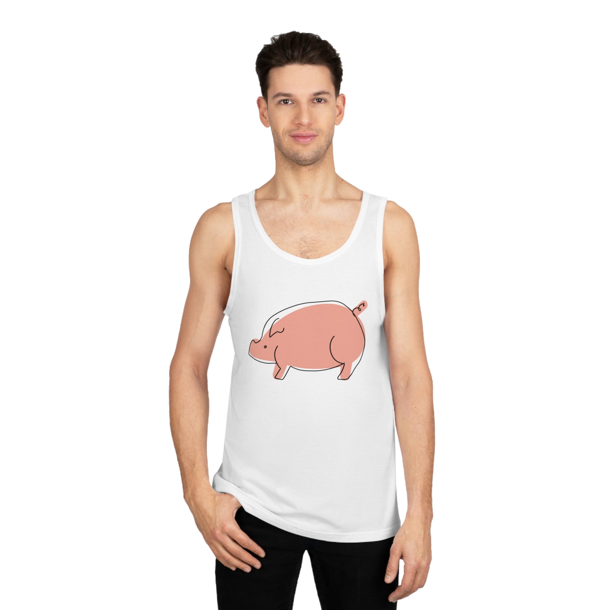 Chubby Piggy Unisex Softstyle Tank Top - ALIQUOS