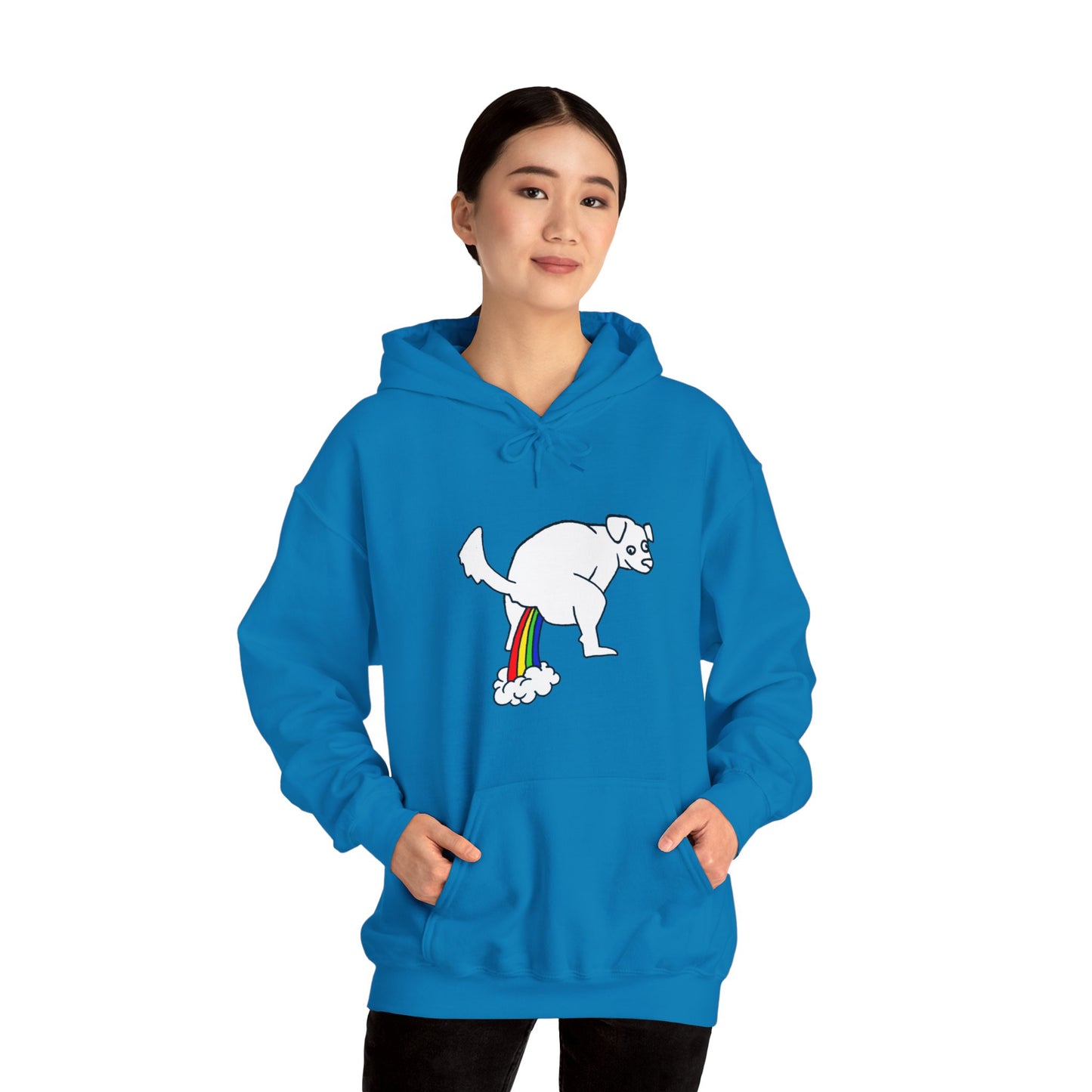 Unisex Hooded Sweatshirt -  Doggy Rainbow Factory - ALIQUOS