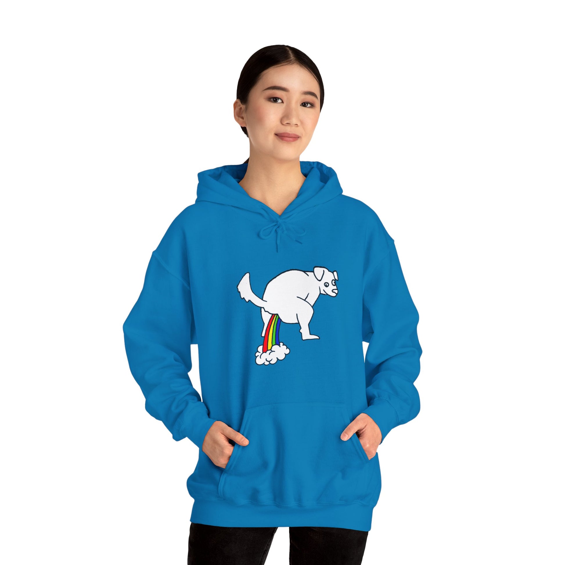 Unisex Hooded Sweatshirt -  Doggy Rainbow Factory - ALIQUOS