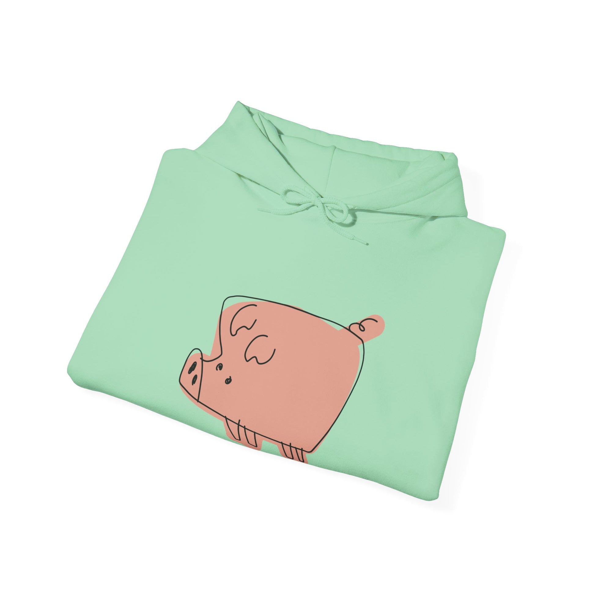 Blocky Piggy Unisex Hooded Sweatshirt - ALIQUOS