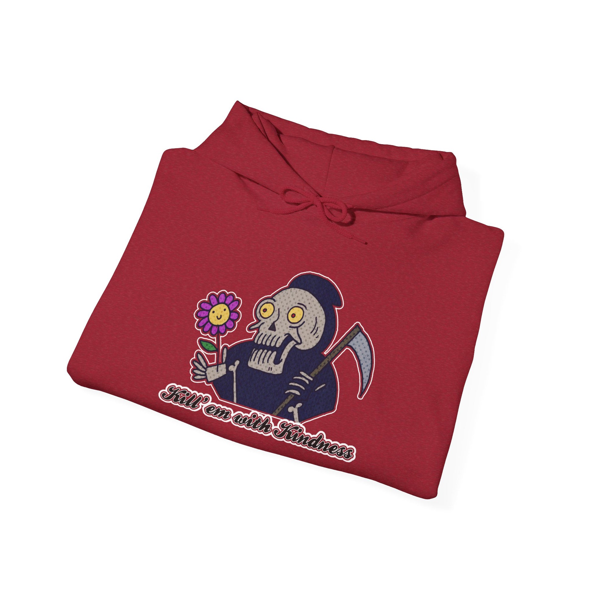 Unisex Hooded Sweatshirt -  Kill 'Em With Kindness Design - ALIQUOS