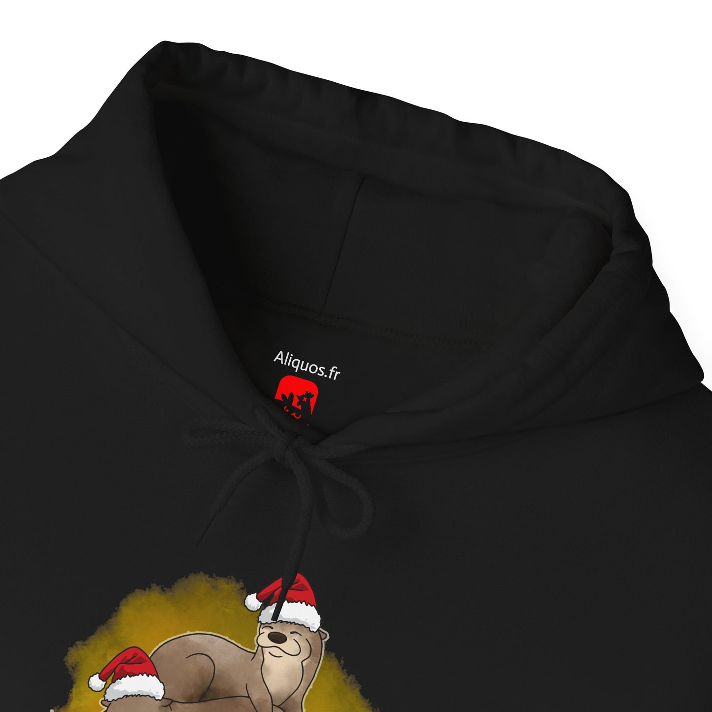 Sweat à capuche unisexe - Loutre de Noël 12 