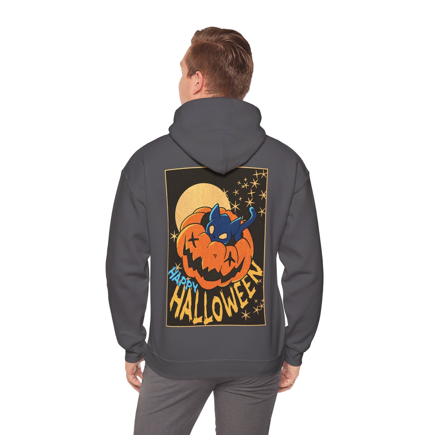 Sweat à capuche unisexe - Motif « Kitty Pumpkin » 