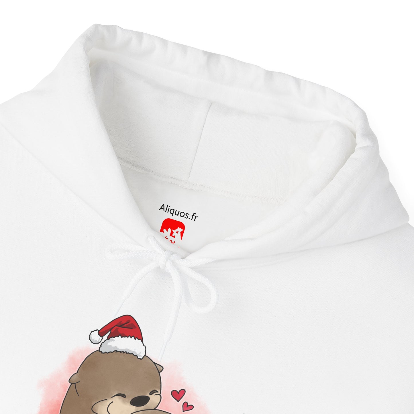 Sweat à capuche unisexe - Loutre de Noël 11 