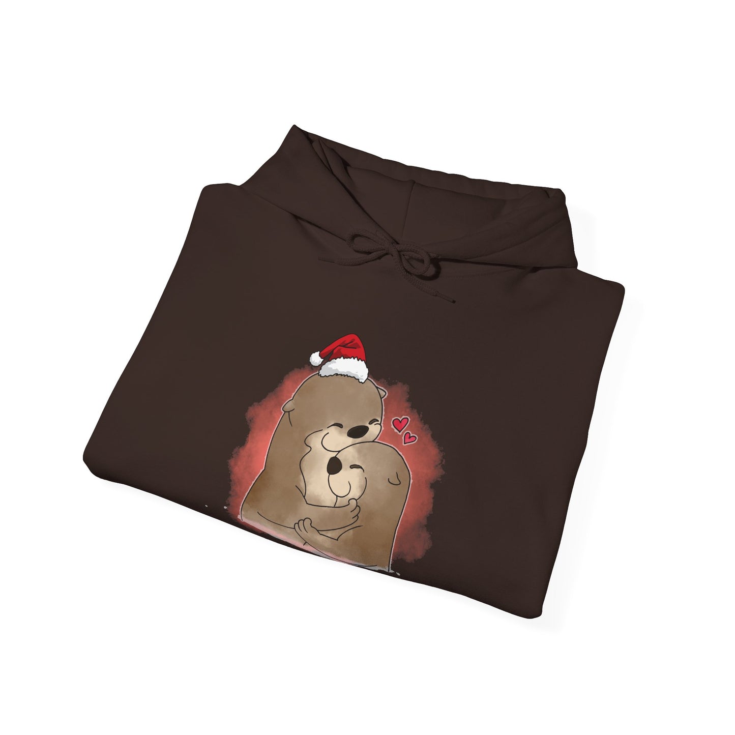 Sweat à capuche unisexe - Loutre de Noël 11 