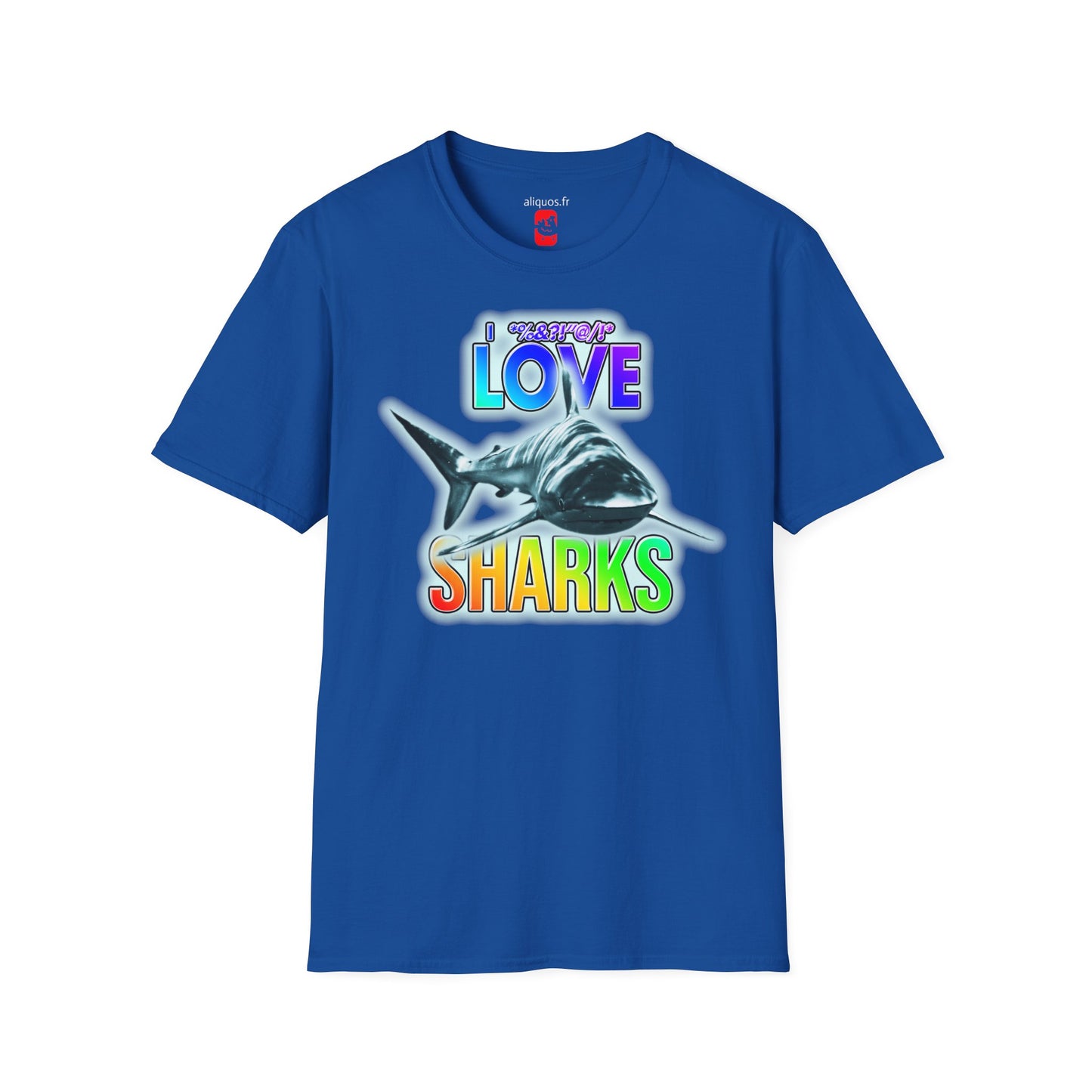 T-shirt unisexe - J'adore les requins - Aliquos 