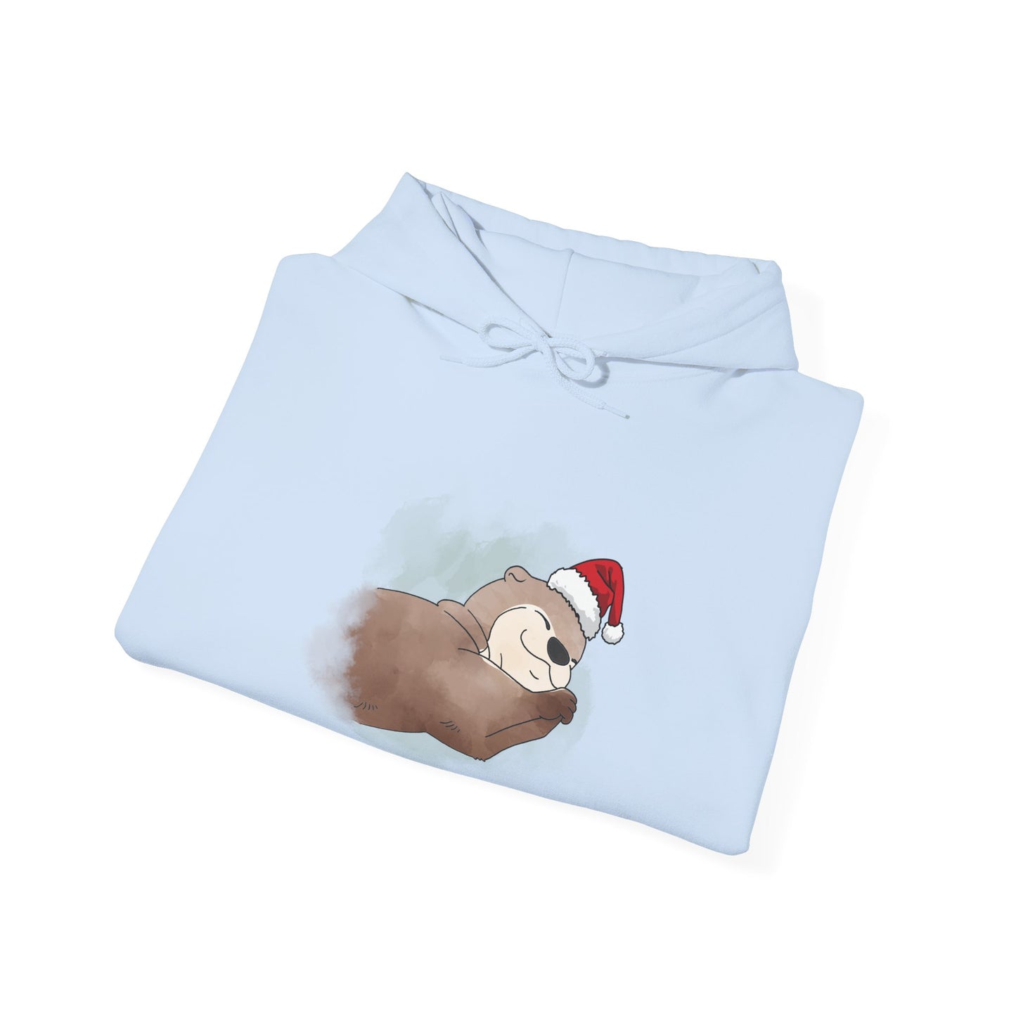 Sweat à capuche unisexe - Loutre de Noël 18 
