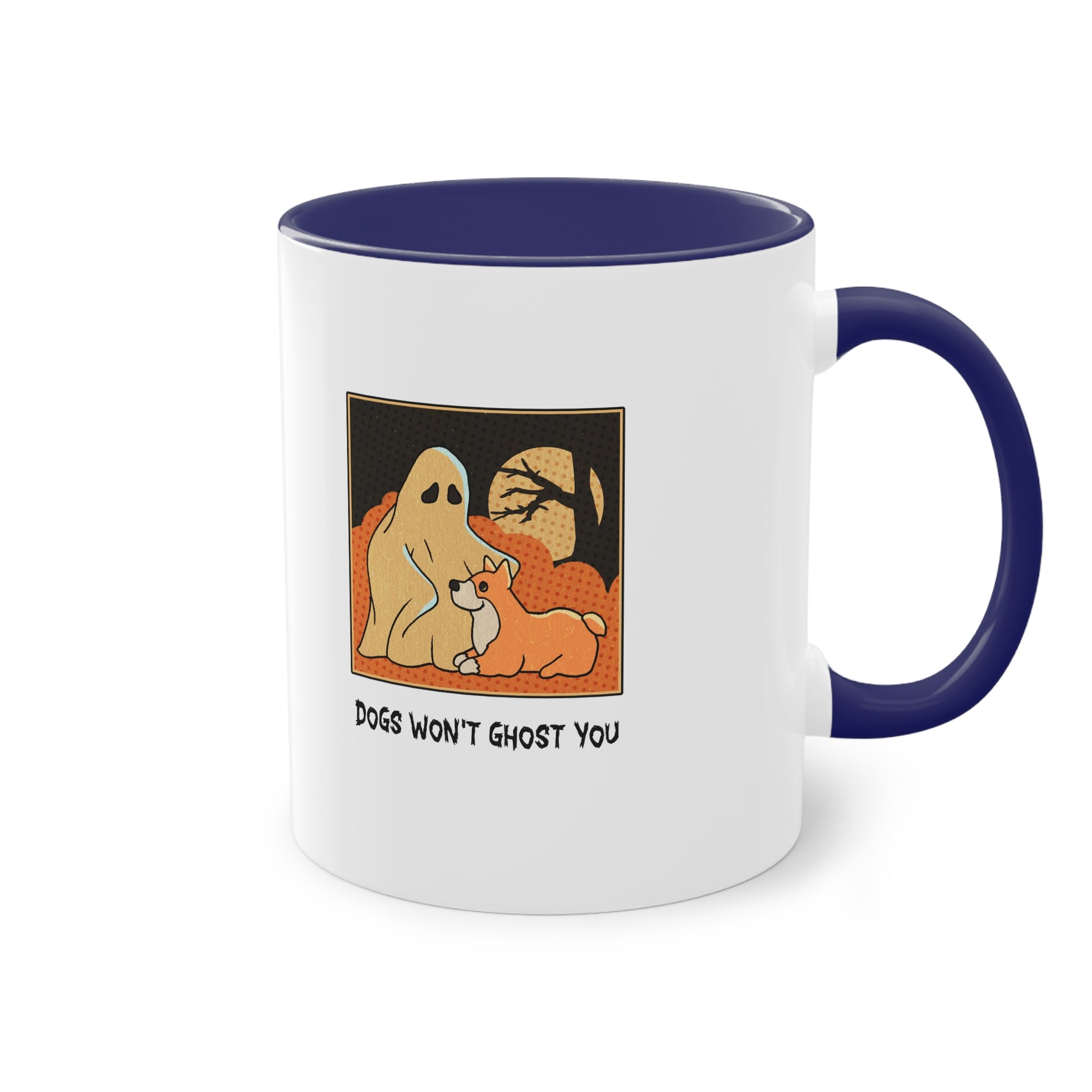 Two Tone Mug - 'Dogs Won't Ghost You' - ALIQUOS
