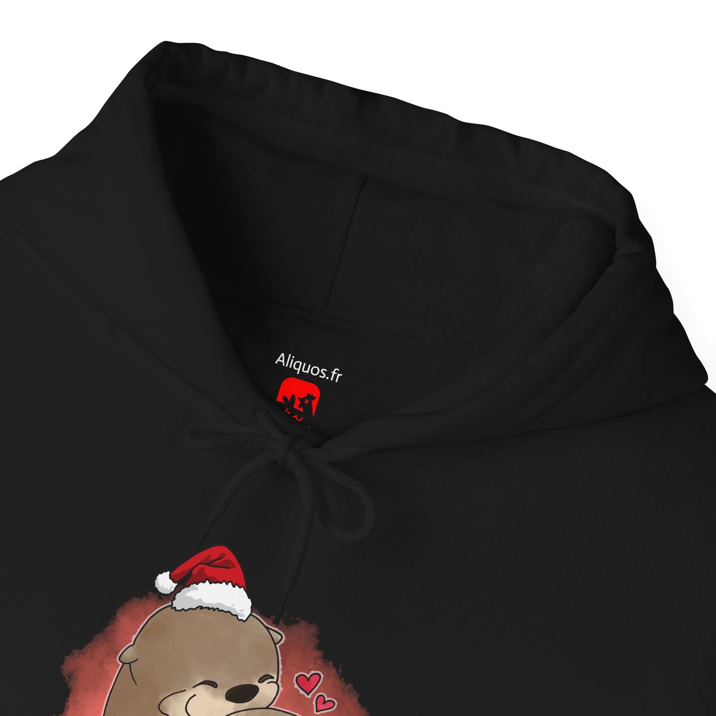 Sweat à capuche unisexe - Loutre de Noël 11 