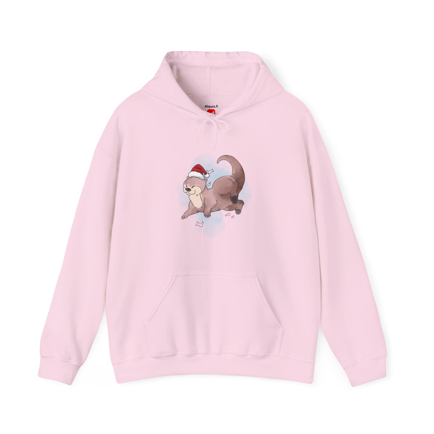 Sweat à capuche unisexe - Loutre de Noël 1 