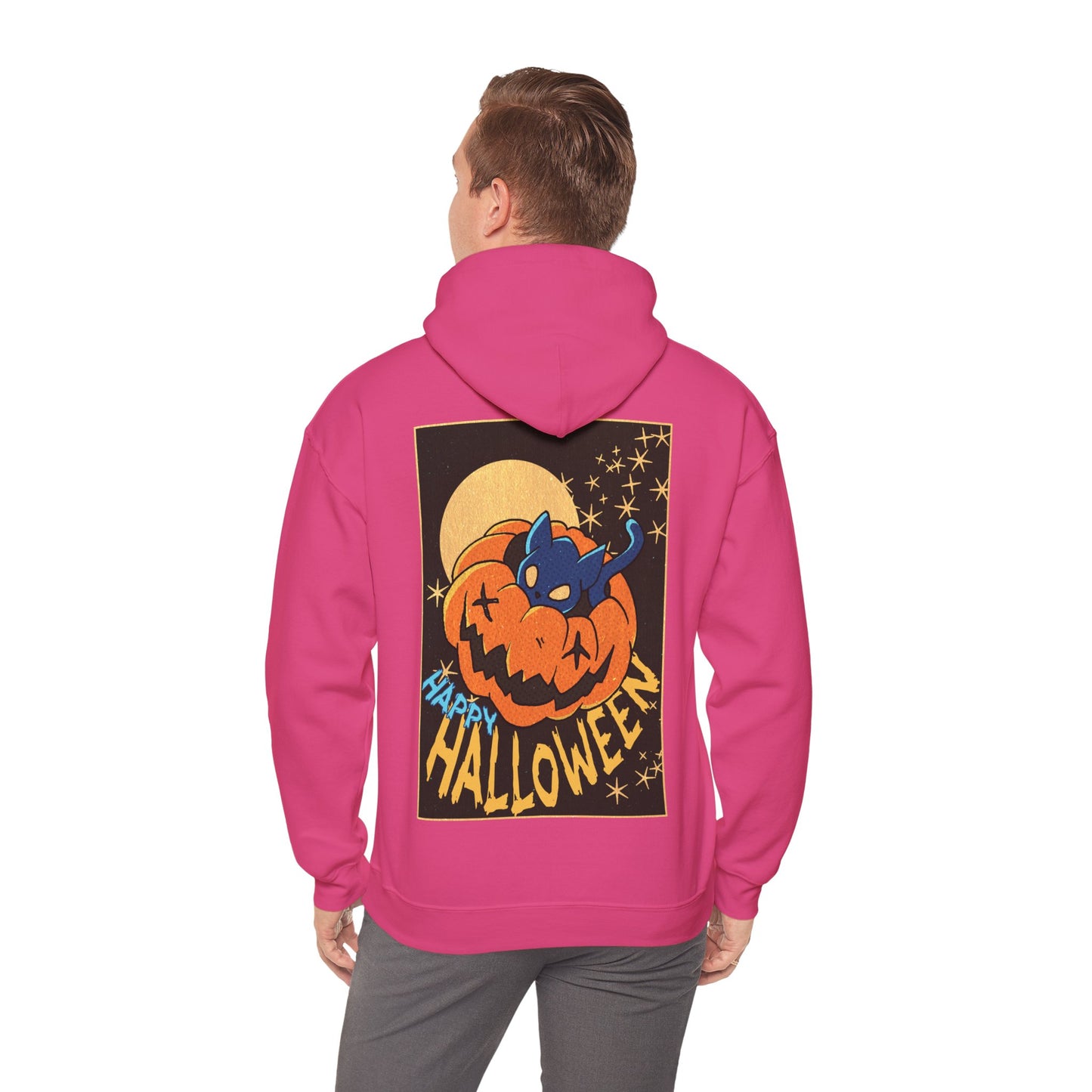 Sweat à capuche unisexe - Motif « Kitty Pumpkin » 