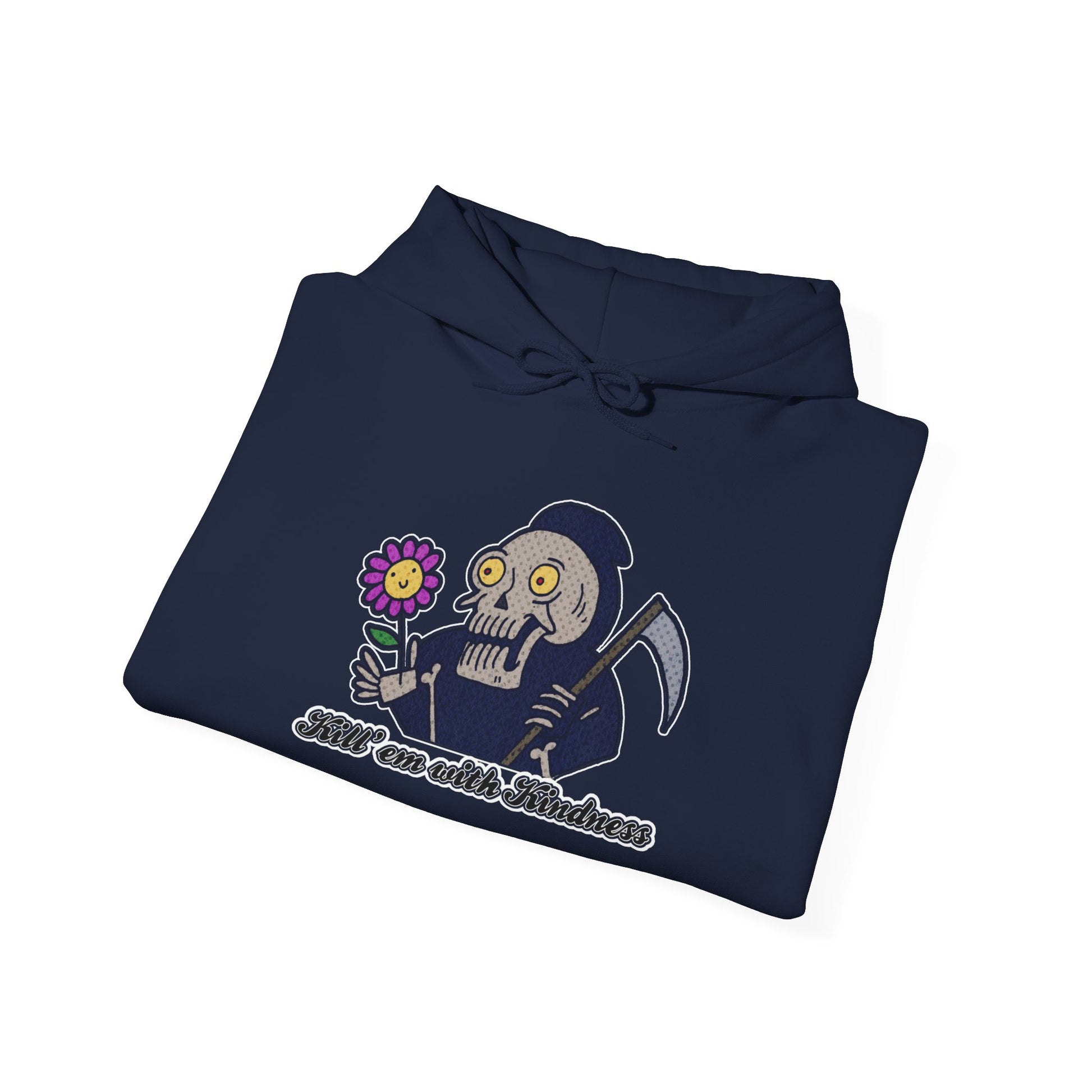 Unisex Hooded Sweatshirt -  Kill 'Em With Kindness Design - ALIQUOS