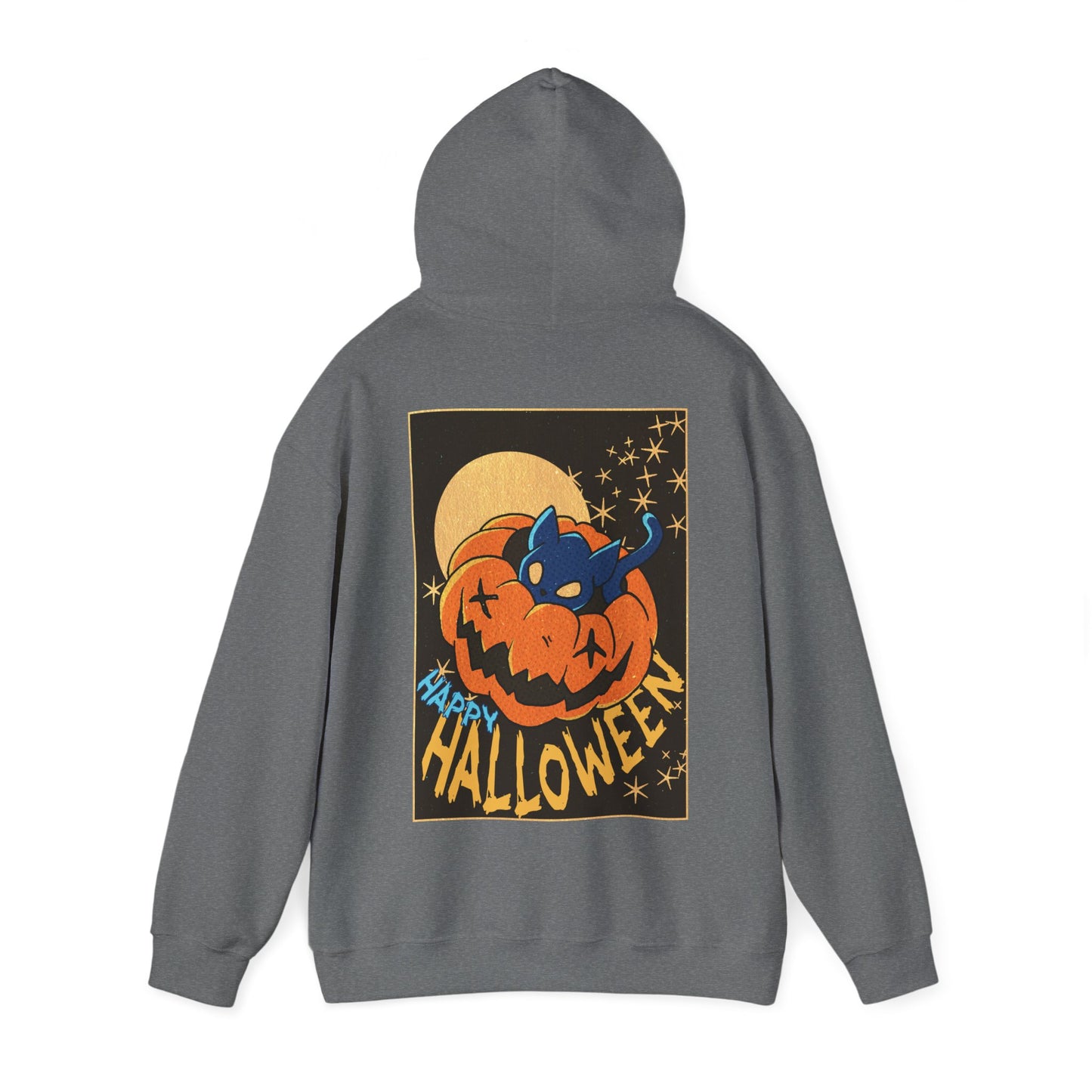 Sweat à capuche unisexe - Motif « Kitty Pumpkin » 