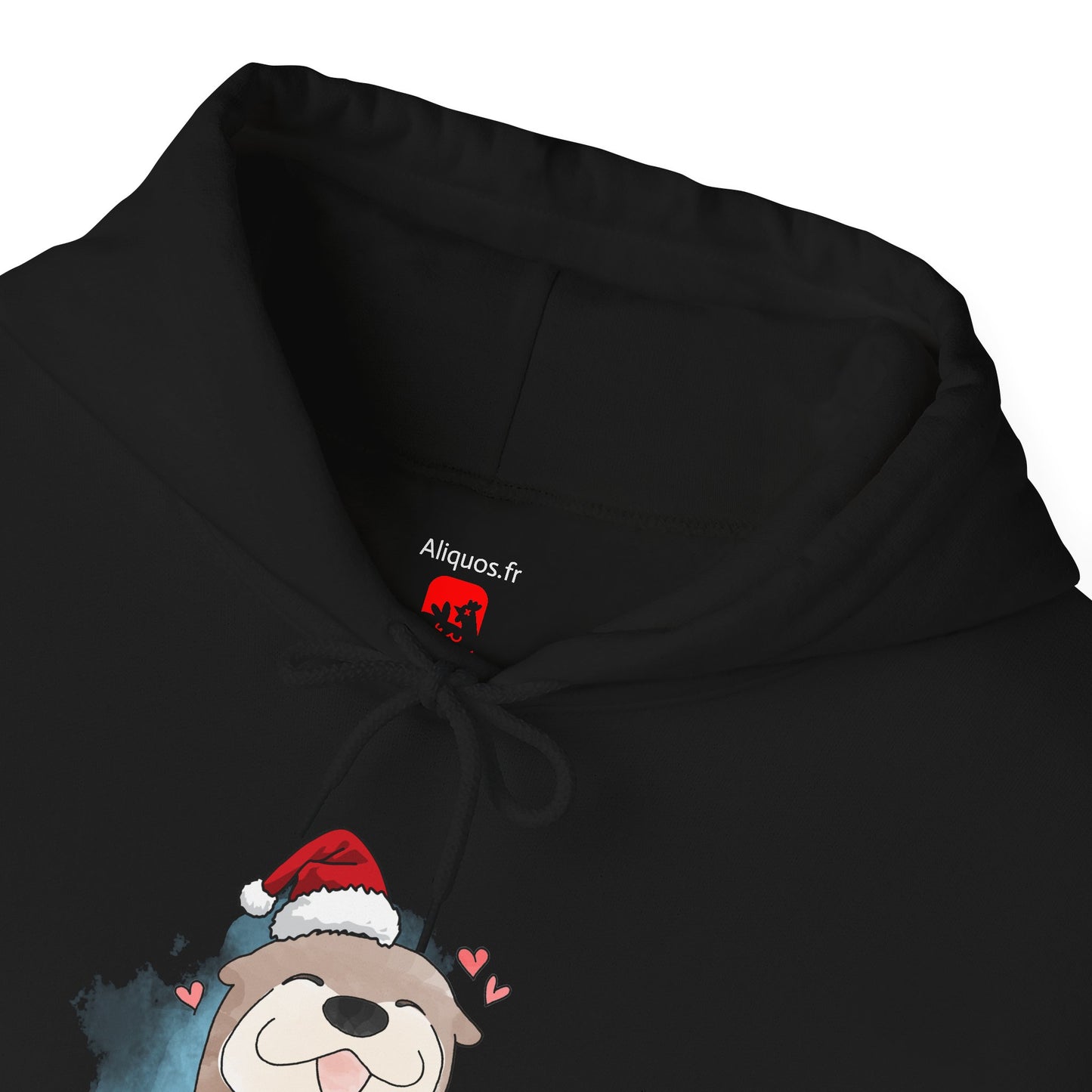 Sweat à capuche unisexe - Loutre de Noël 16 